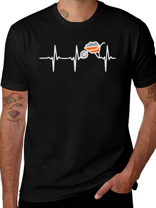 Gardeners Heartbeat T-Shirt - Wheelbarrow Design