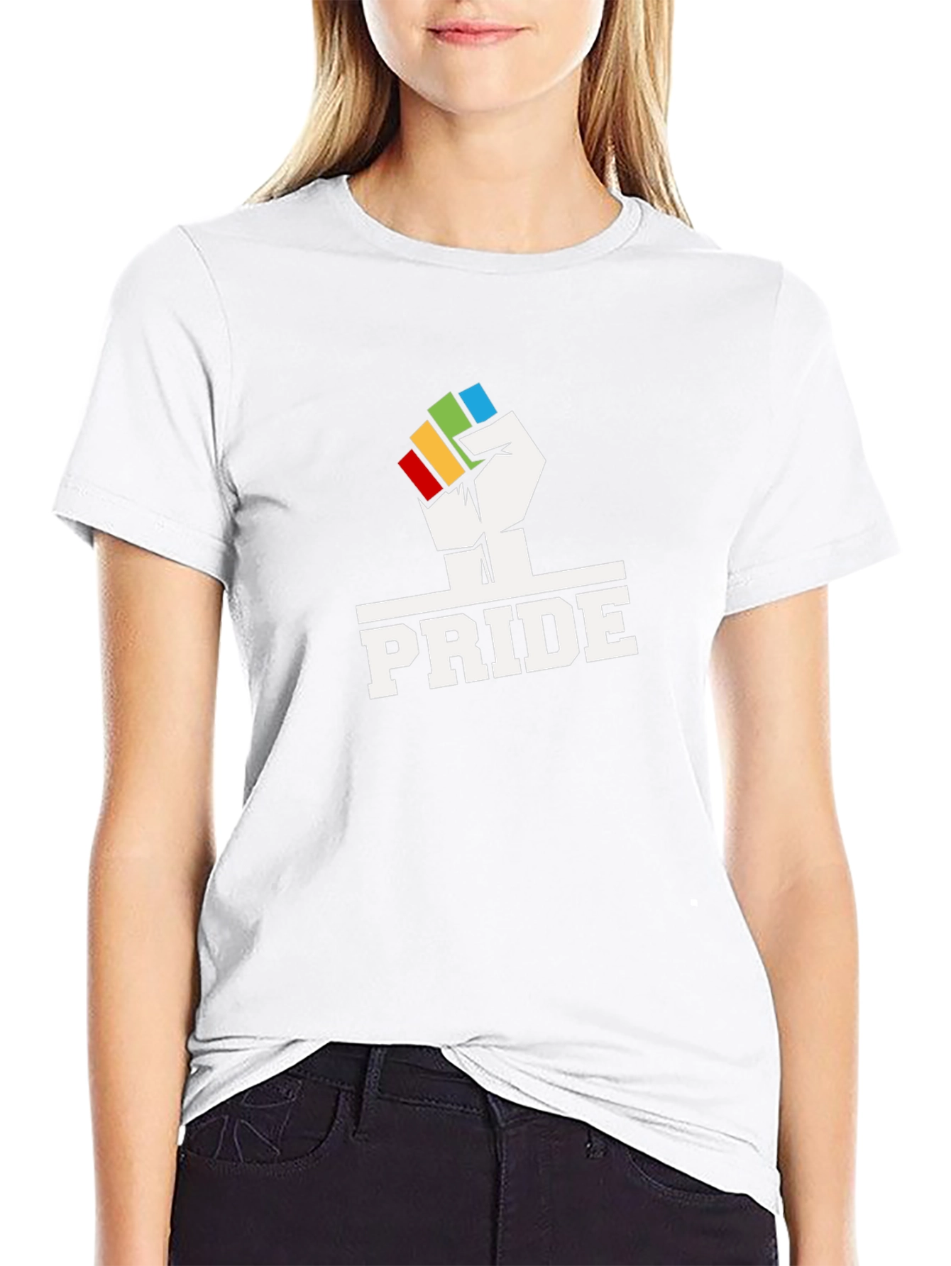 Pride Fist Graphic Tee - Black Cotton Blend