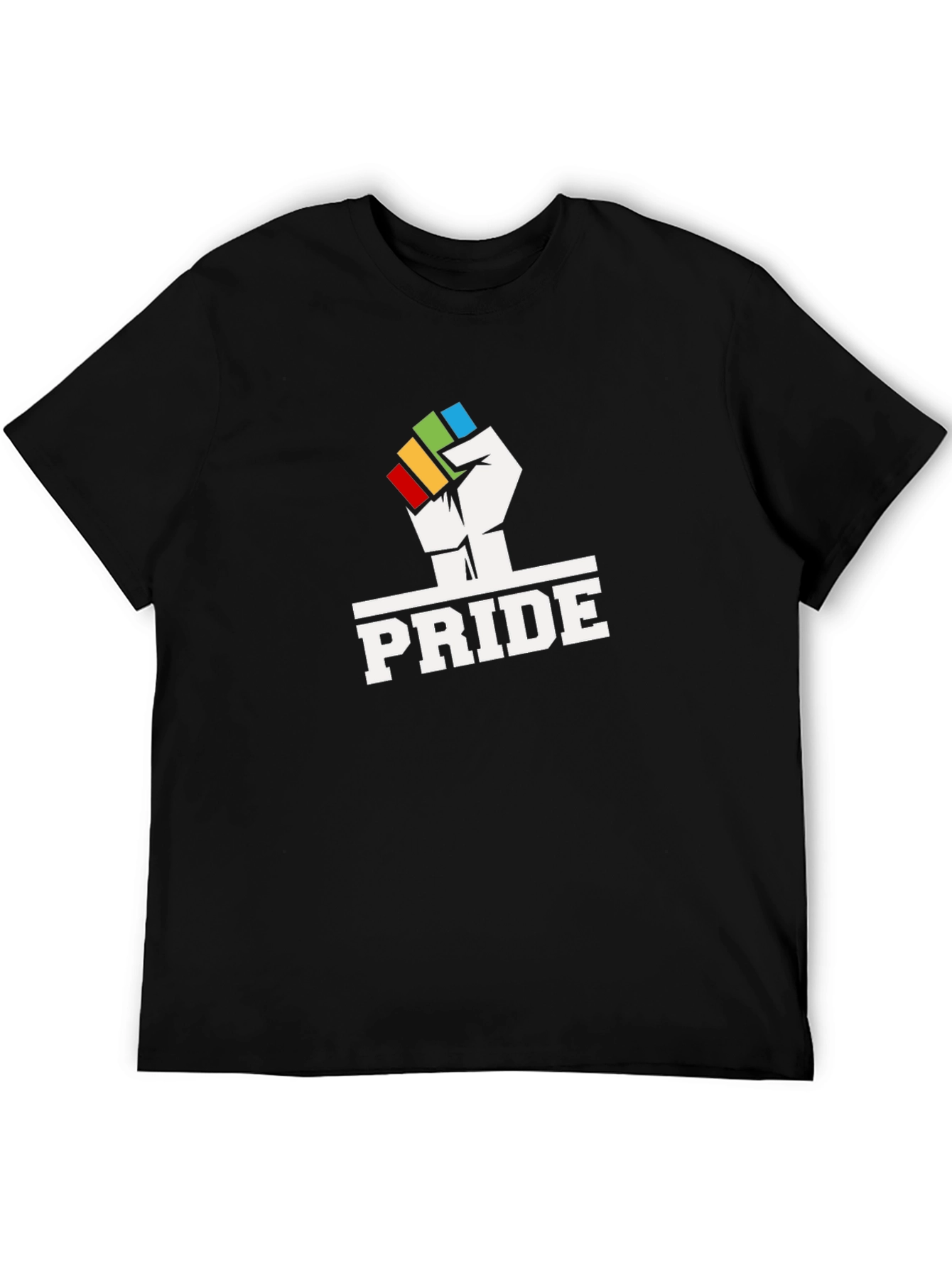 Pride Fist Graphic Tee - Black Cotton Blend