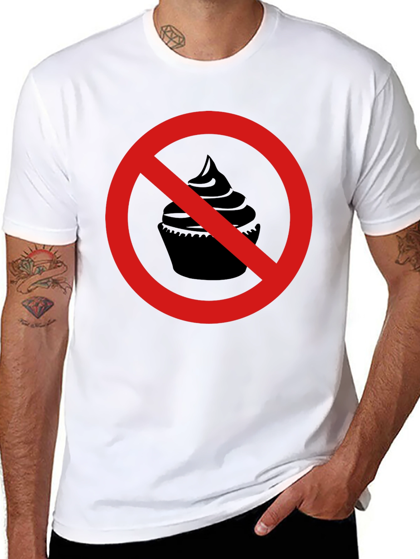 No Cupcakes Black Graphic Tee