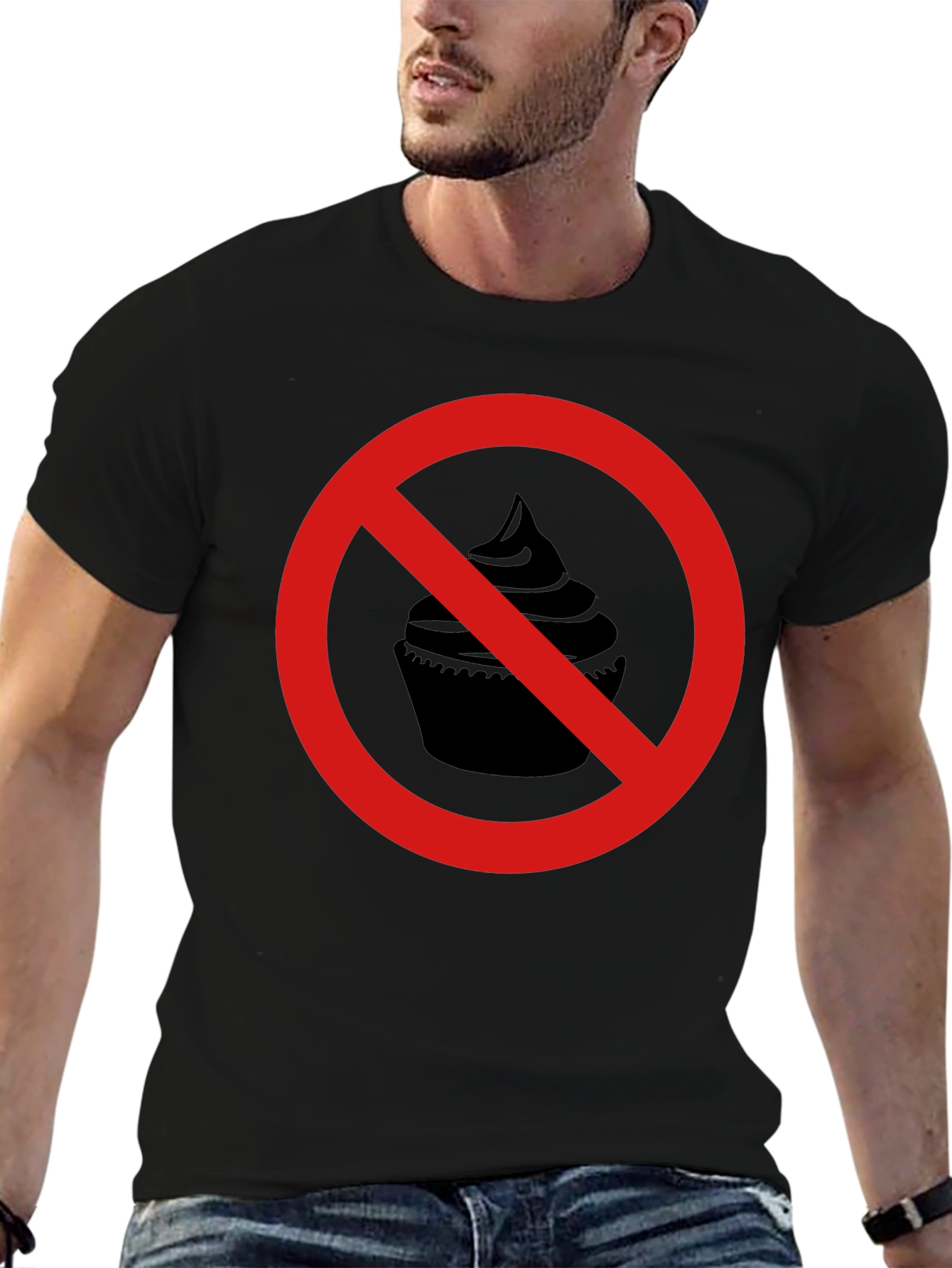 No Cupcakes Black Graphic Tee
