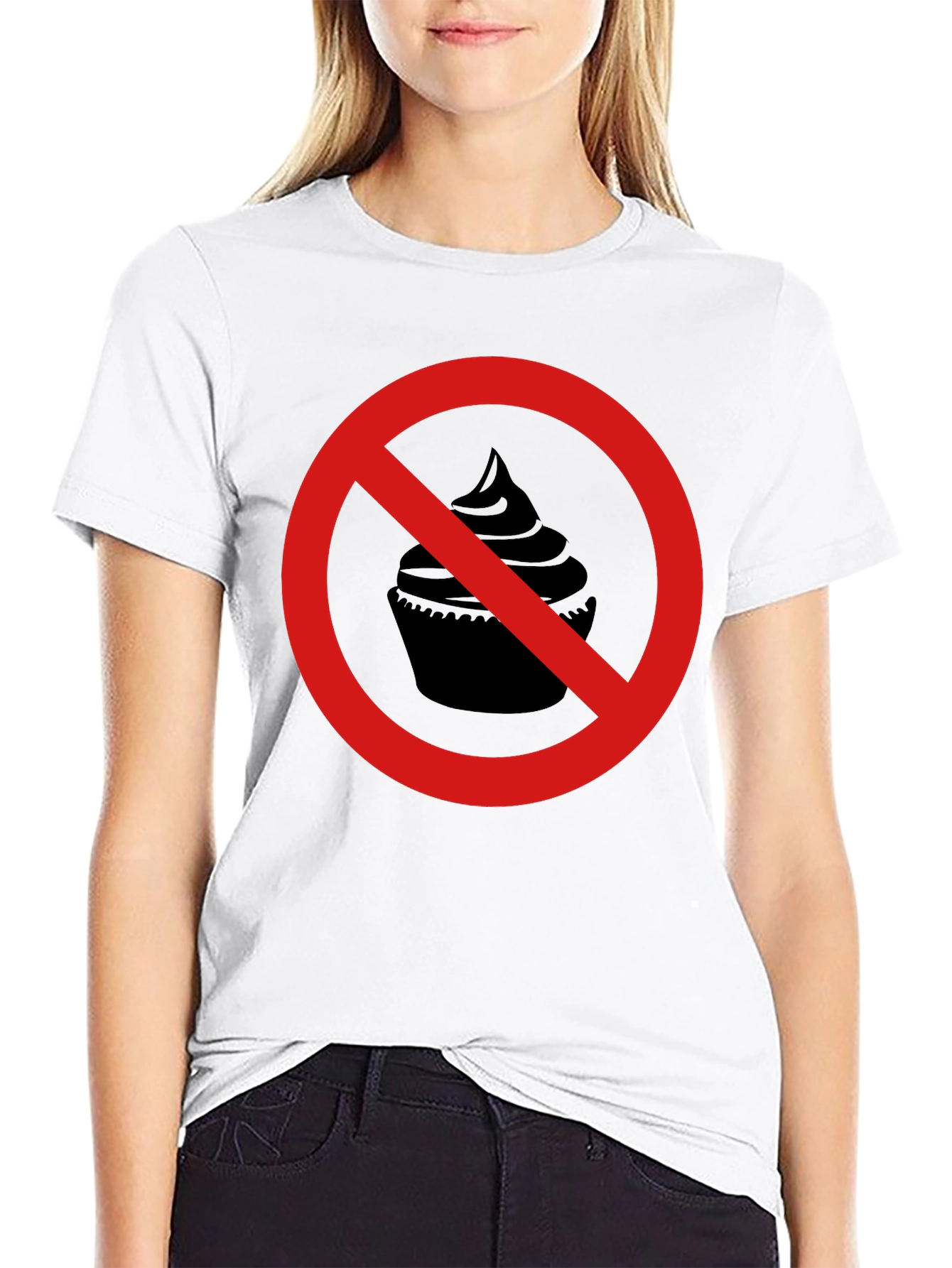 No Cupcakes Black Graphic Tee