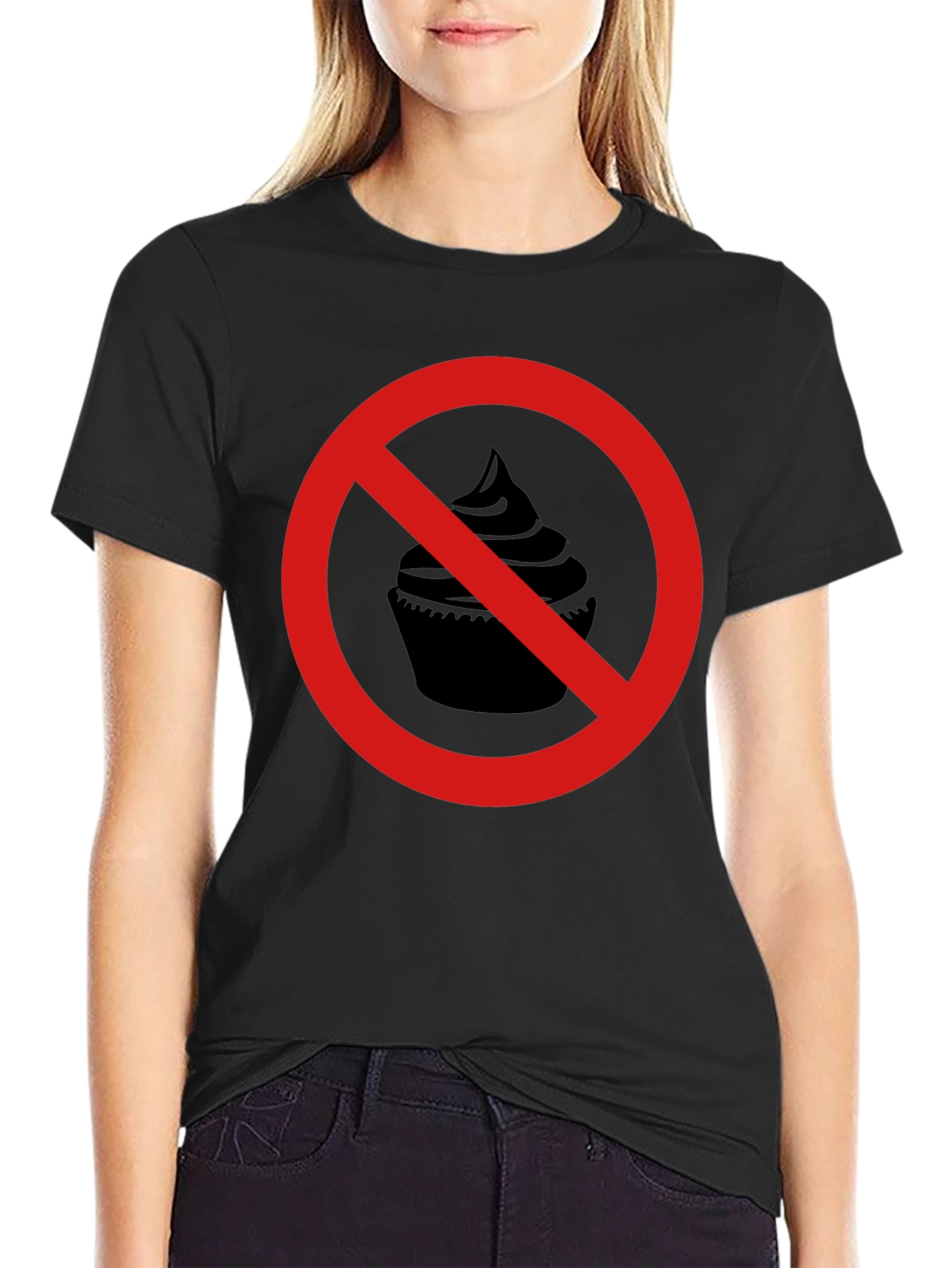 No Cupcakes Black Graphic Tee