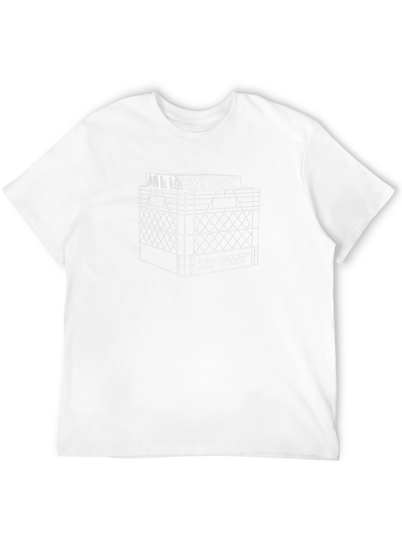 Stay Diggin Keep Spinnin Black Graphic Tee