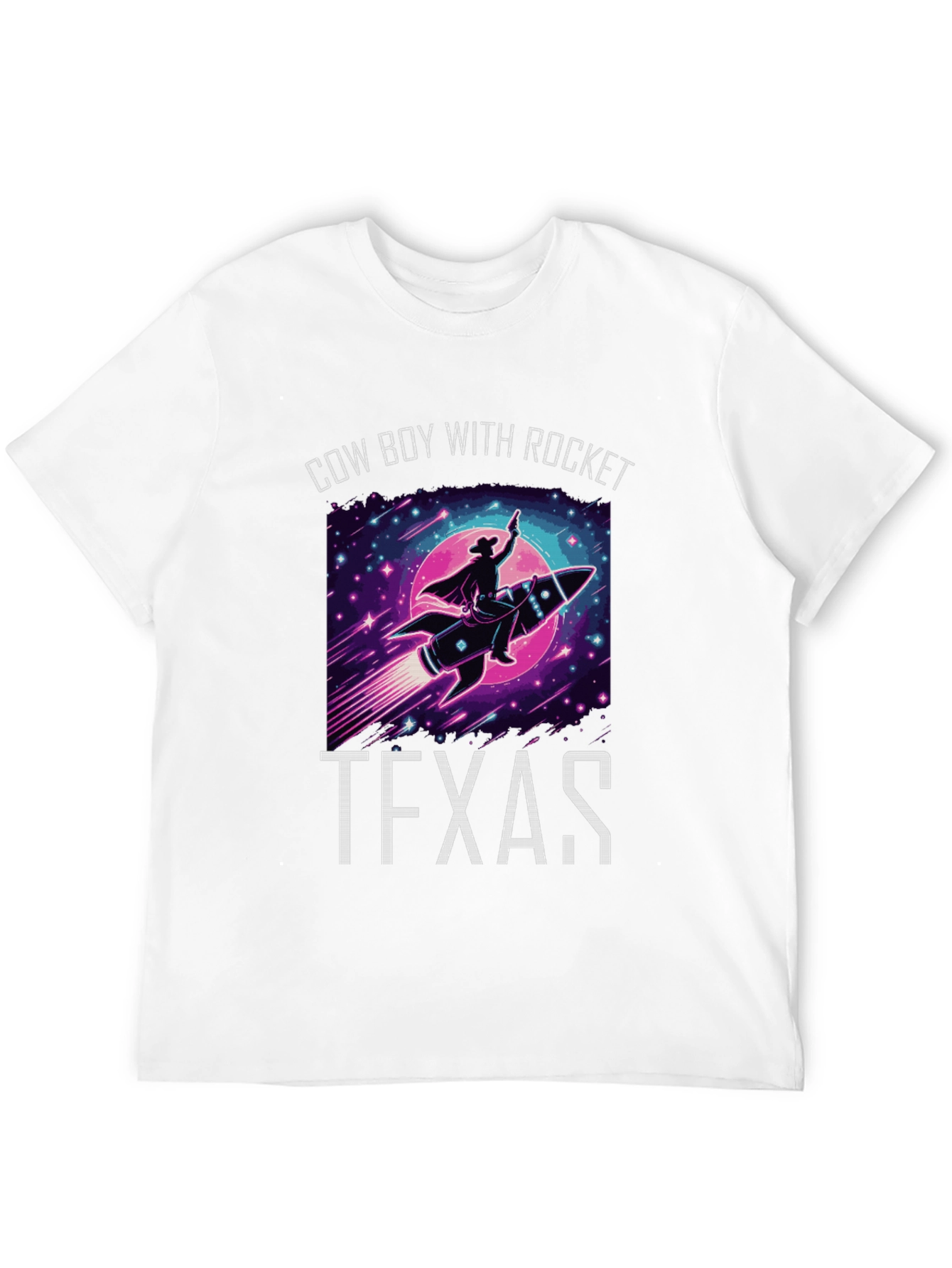 Cowboy with Rocket Texas T-Shirt