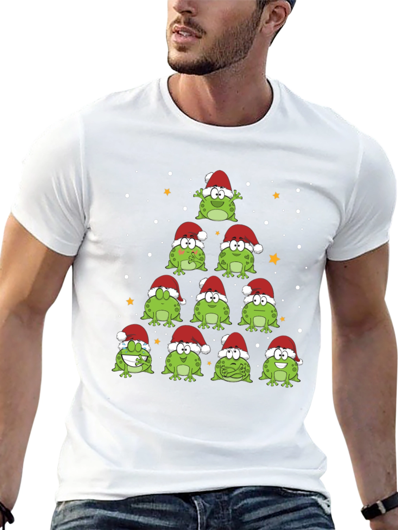 Festive Frog Christmas Tree T-Shirt