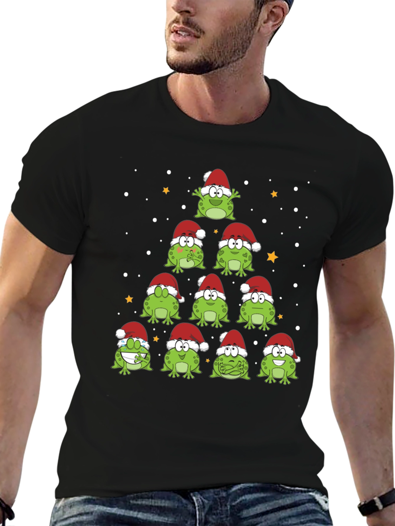 Festive Frog Christmas Tree T-Shirt