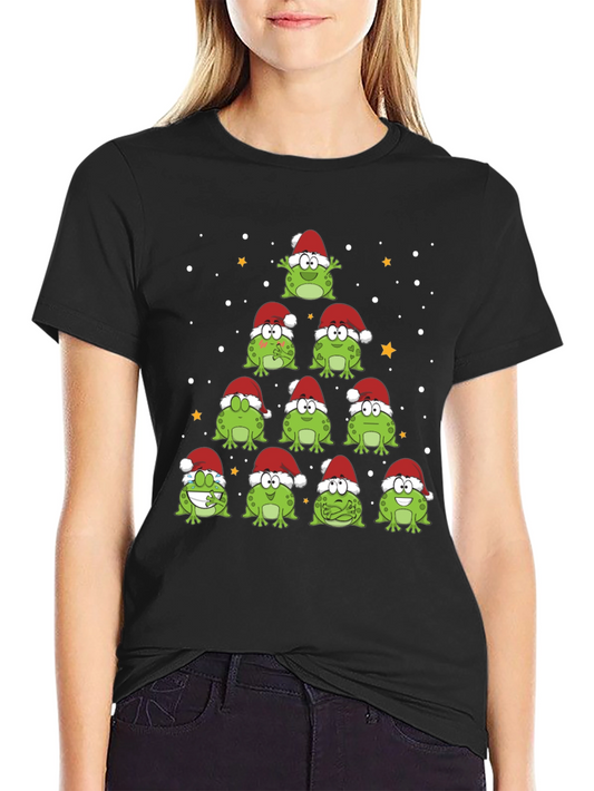 Festive Frog Christmas Tree T-Shirt