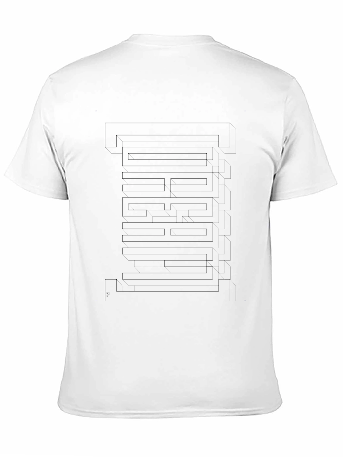 Geometric Graphic Tee - Black