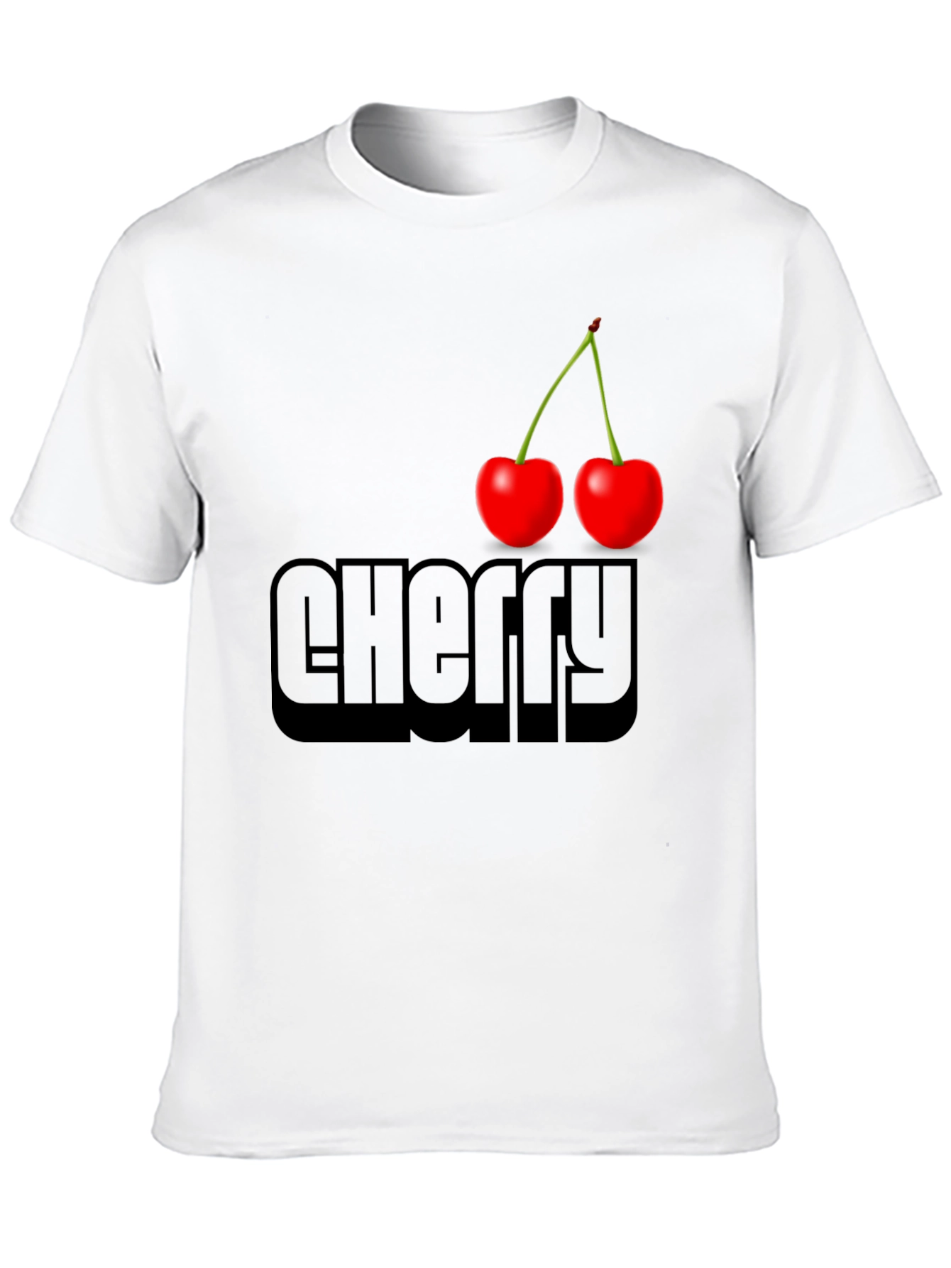 Cherry Graphic Black T-Shirt