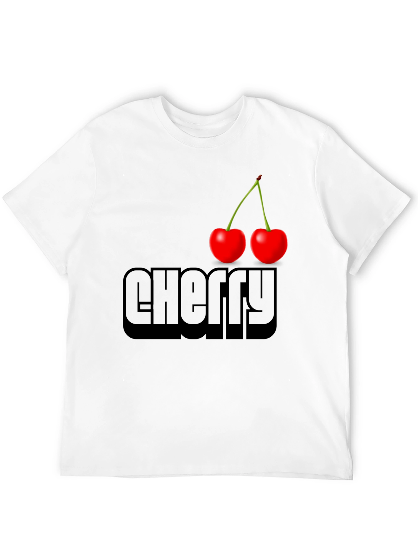 Cherry Graphic Black T-Shirt
