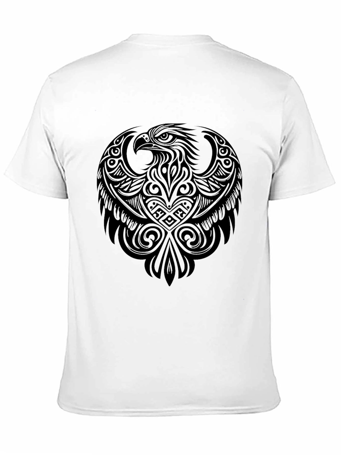 Tribal Eagle Graphic Black T-Shirt