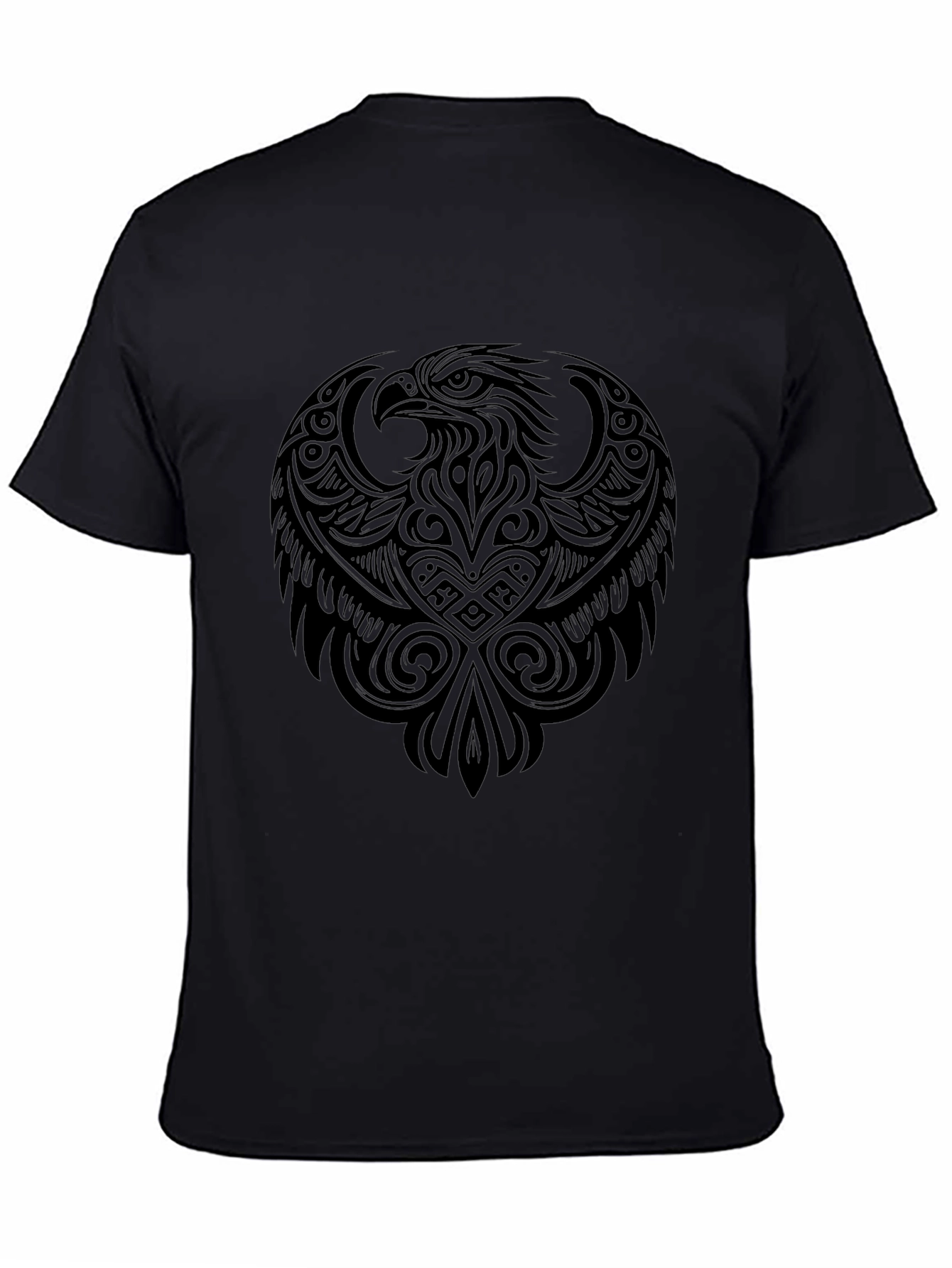 Tribal Eagle Graphic Black T-Shirt