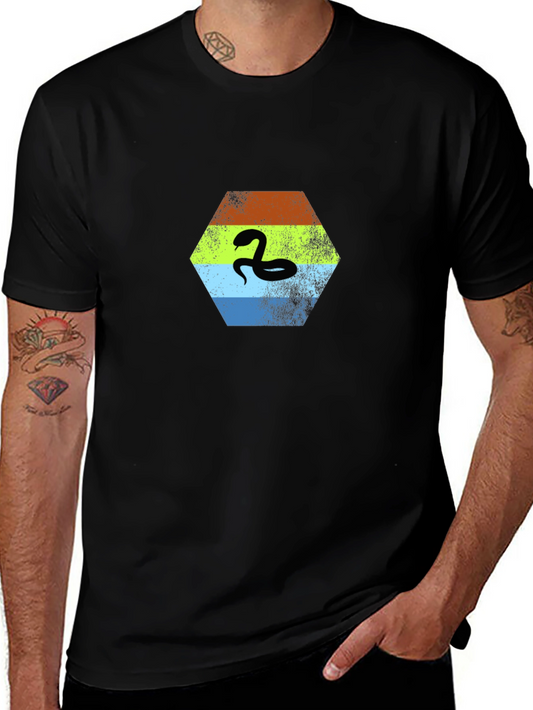 Hexagon Snake T-Shirt - Cool Graphic Tee