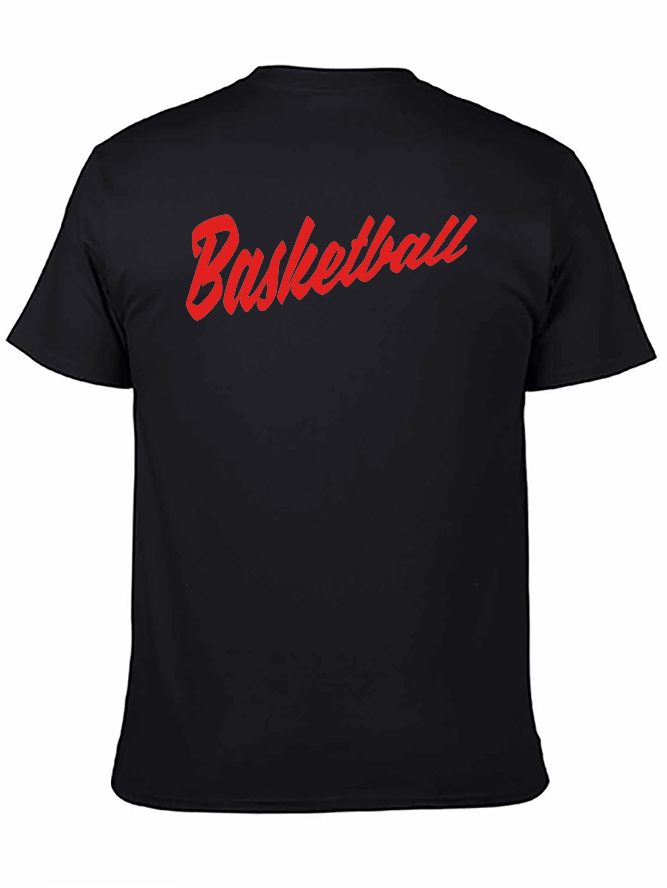 Basketball Graphic Tee - Red Print on Black