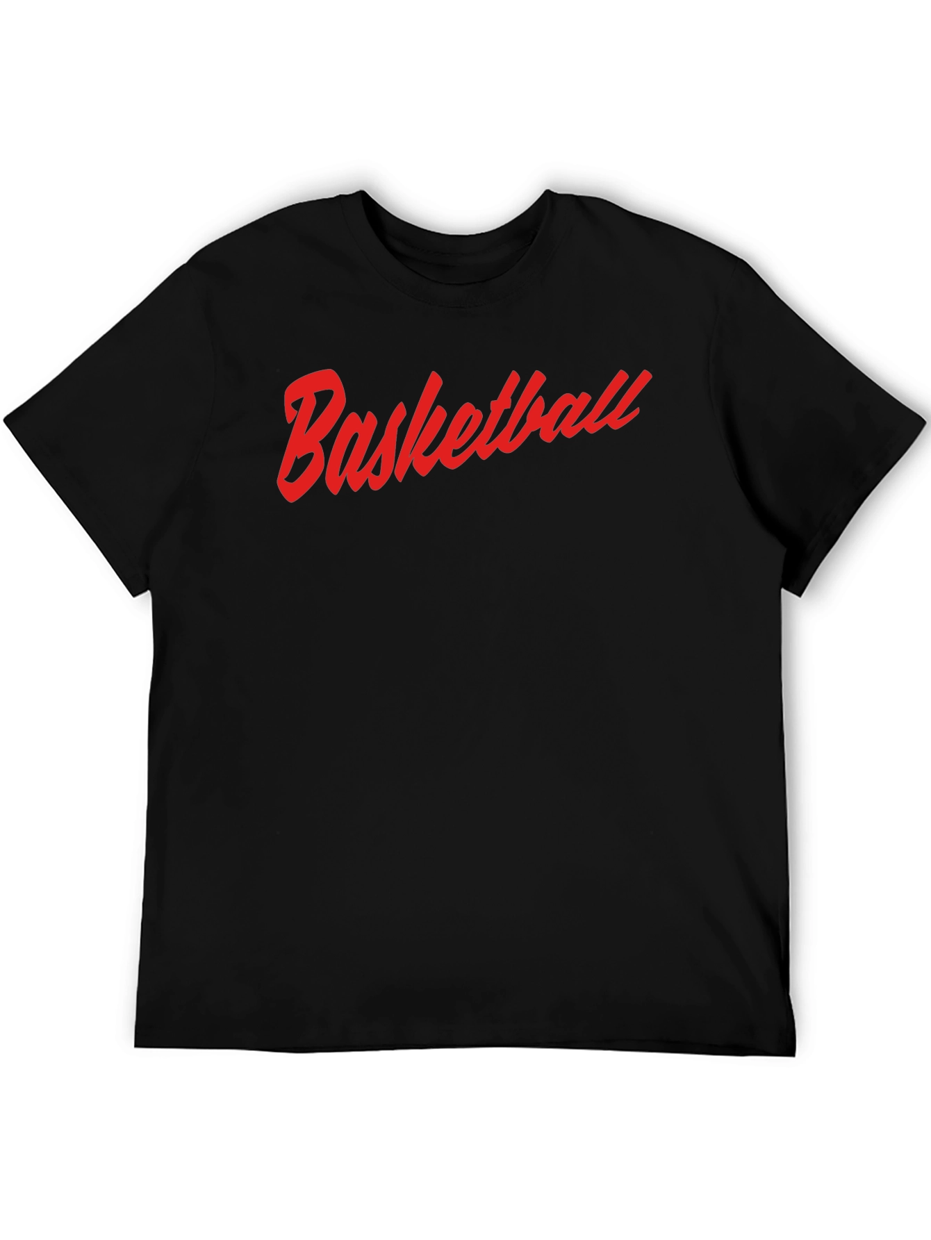 Basketball Graphic Tee - Red Print on Black