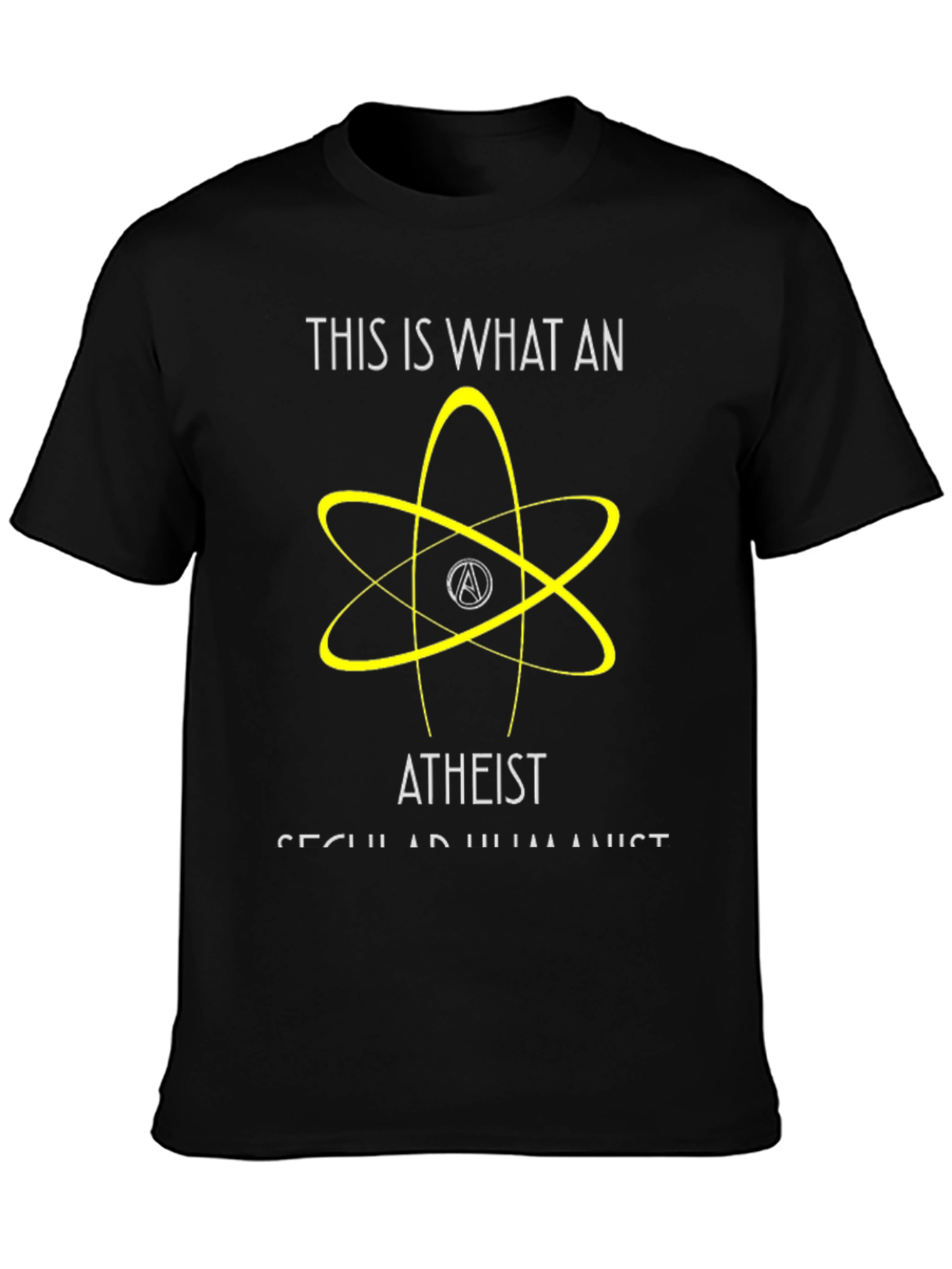 Atheist Secular Humanist Graphic T-Shirt - Black