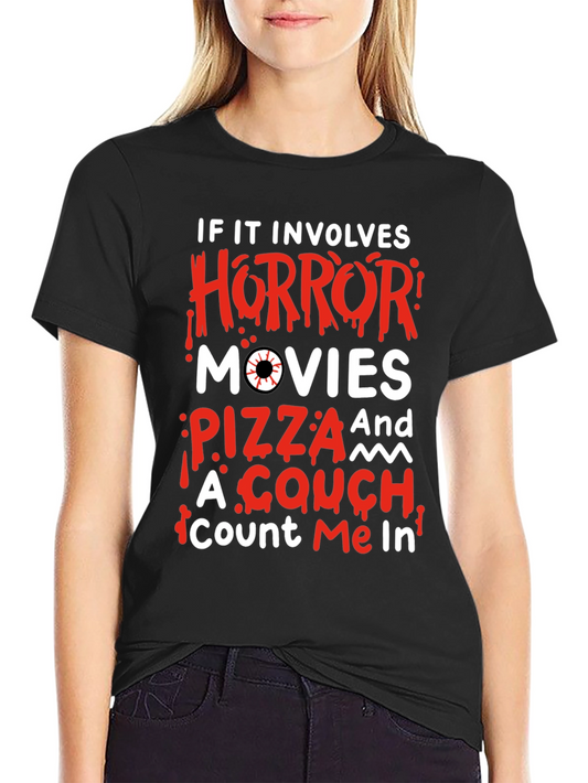 Horror Movie Pizza Couch T-Shirt