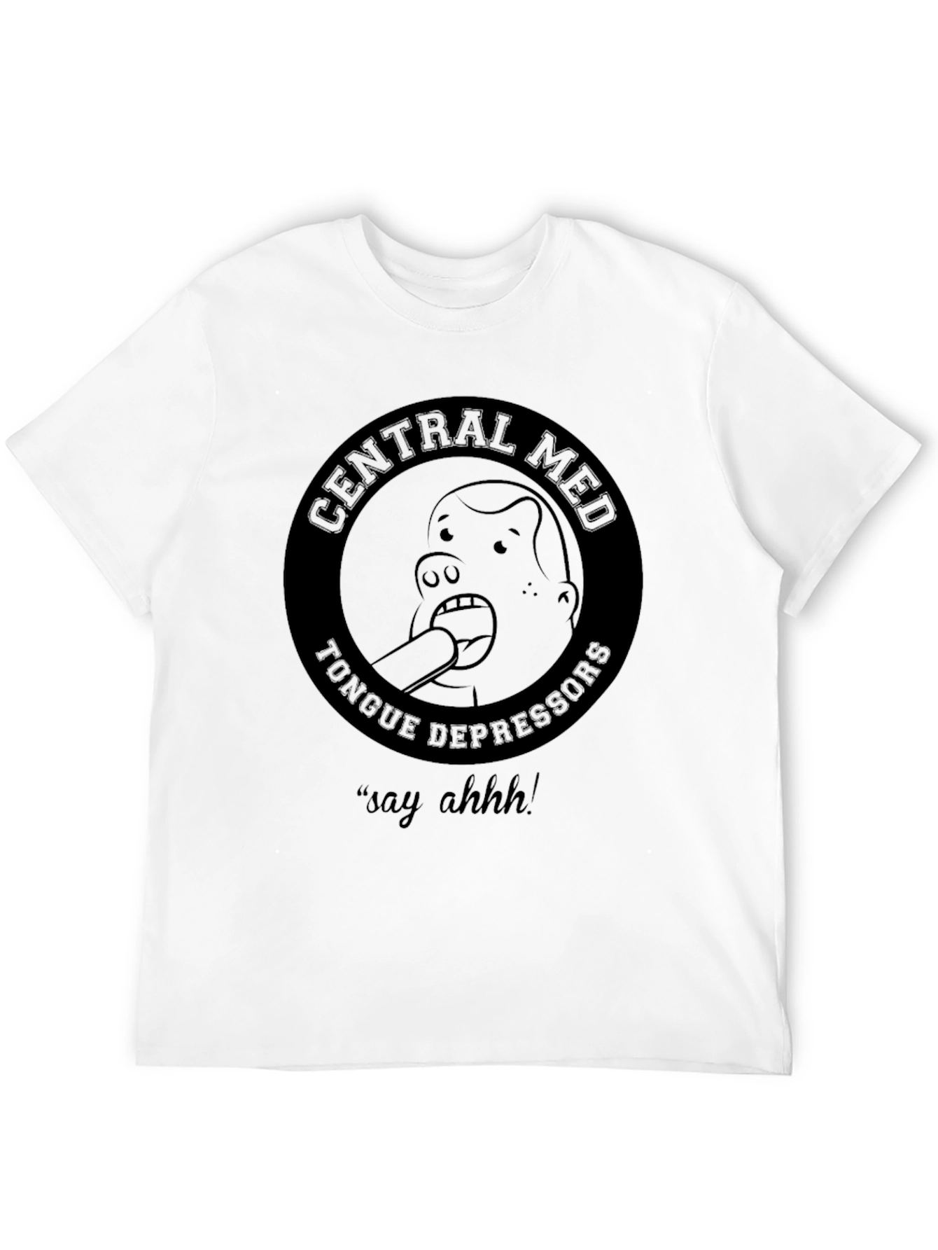Central Med Tongue Depressors Black T-Shirt