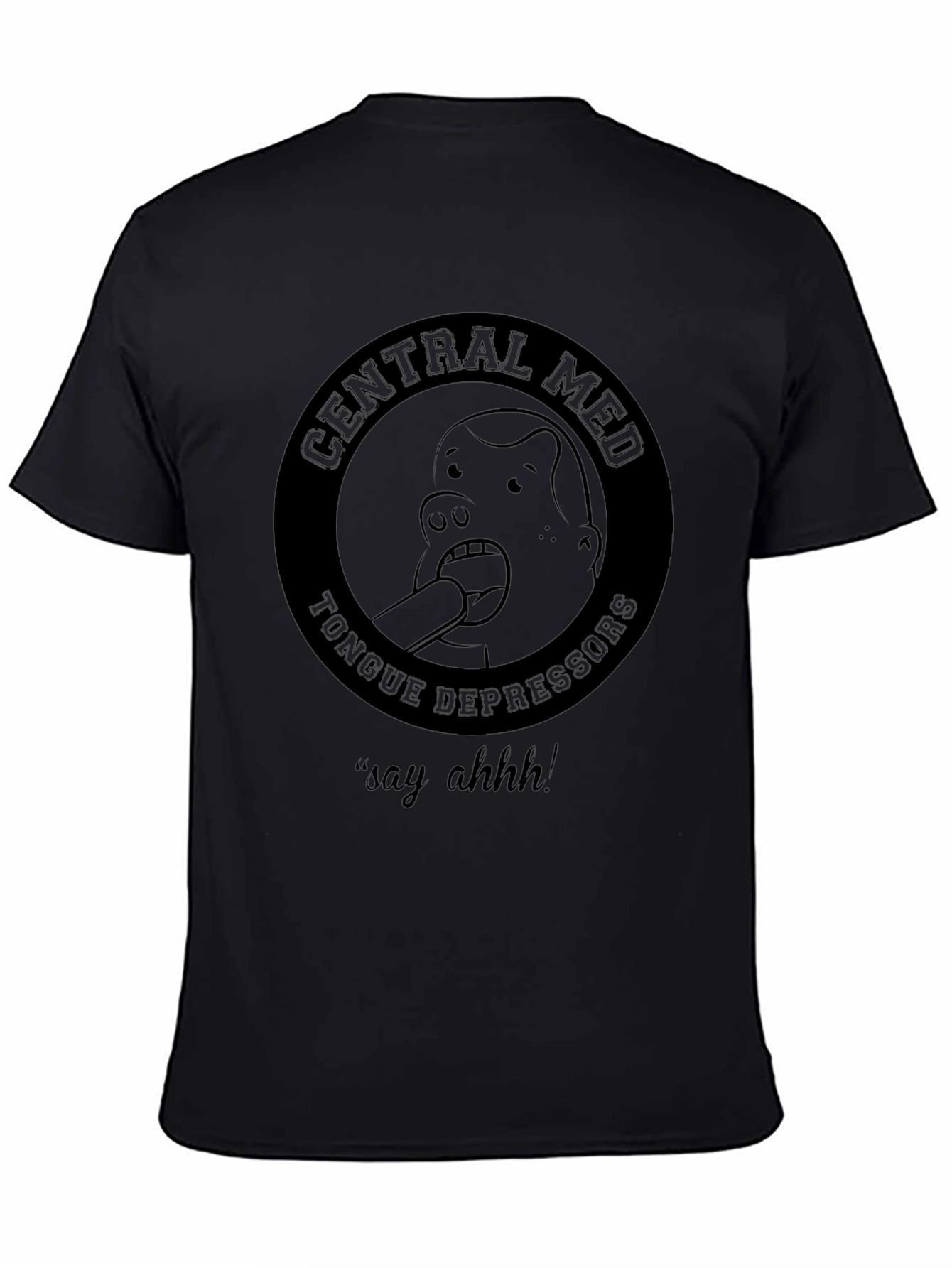 Central Med Tongue Depressors Black T-Shirt