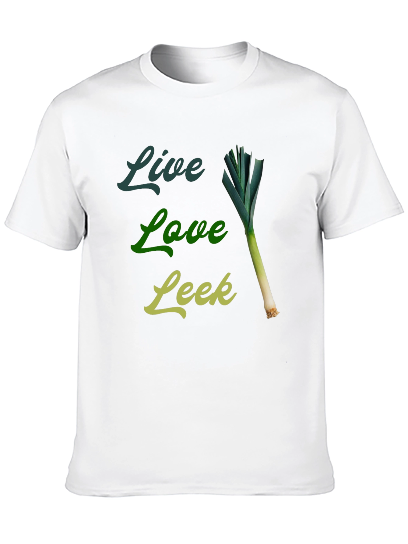 Live Love Leek Black Graphic Tee