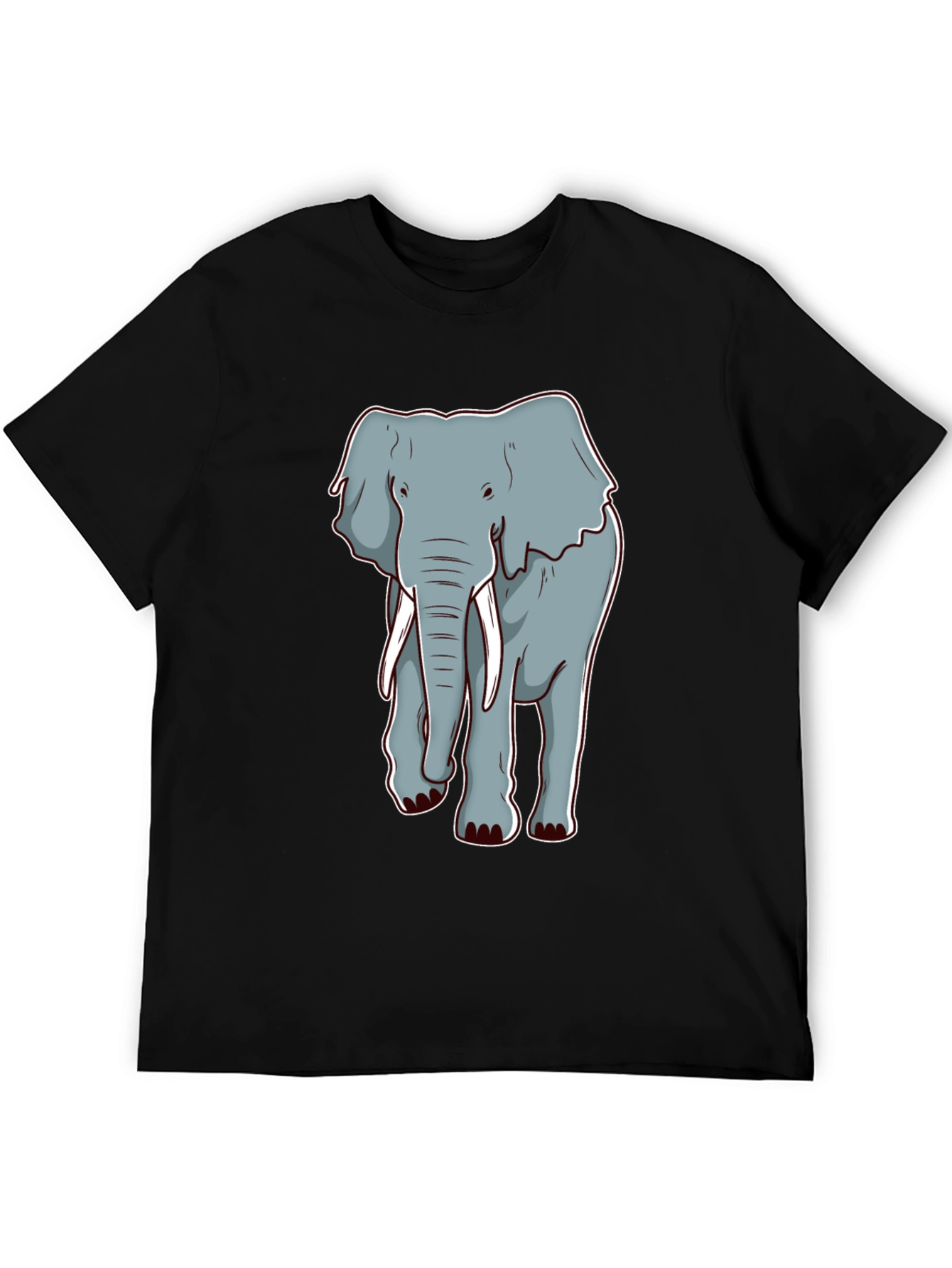 Elephant Graphic Tee - Casual Crew Neck T-Shirt