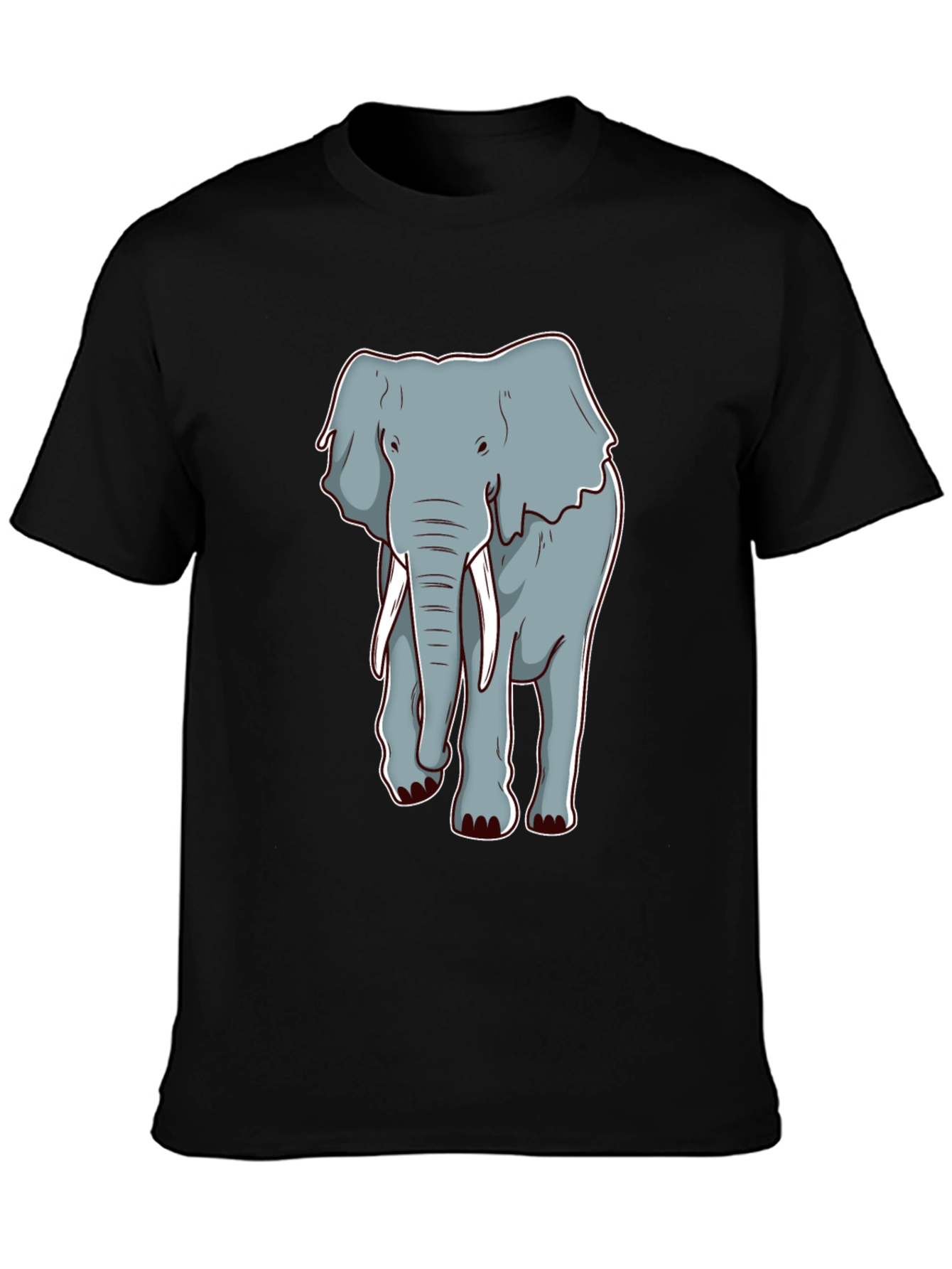 Elephant Graphic Tee - Casual Crew Neck T-Shirt