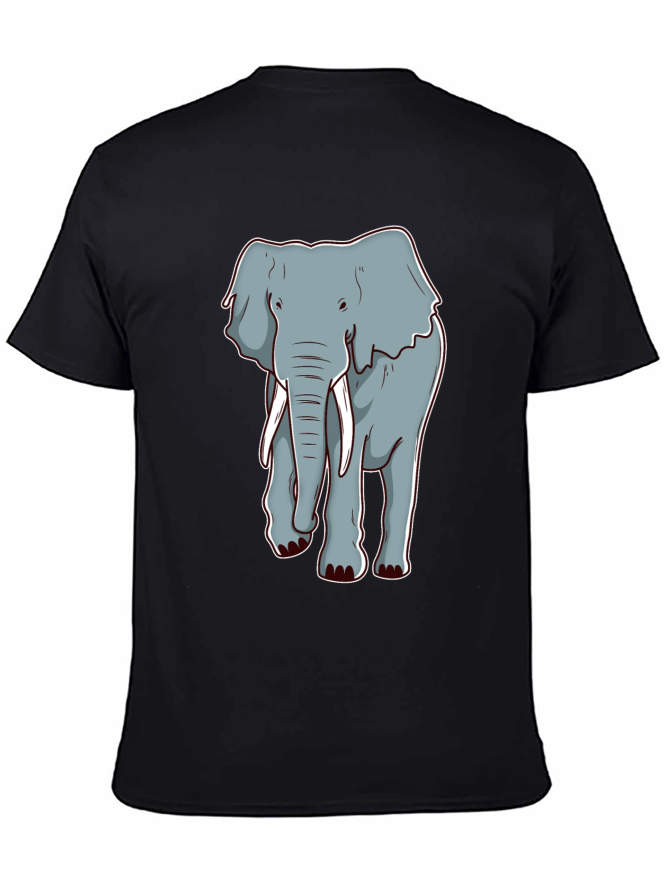 Elephant Graphic Tee - Casual Crew Neck T-Shirt