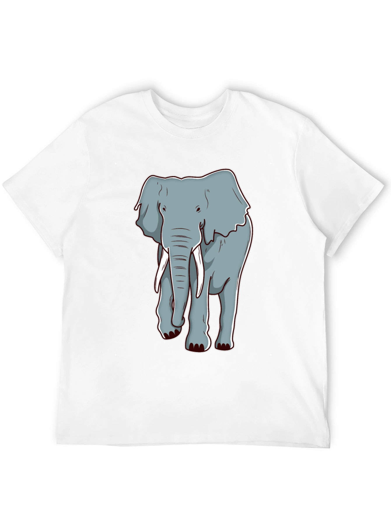 Elephant Graphic Tee - Casual Crew Neck T-Shirt