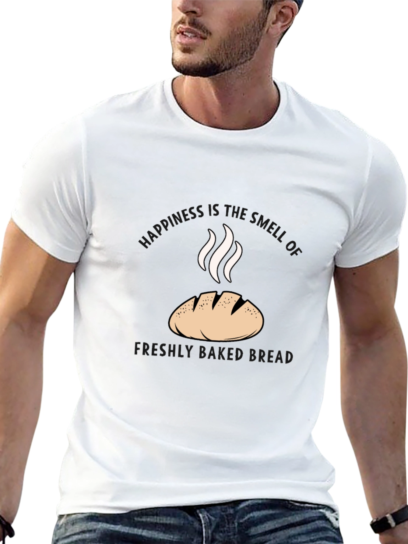 Freshly Baked Bread Graphic Tee - Black