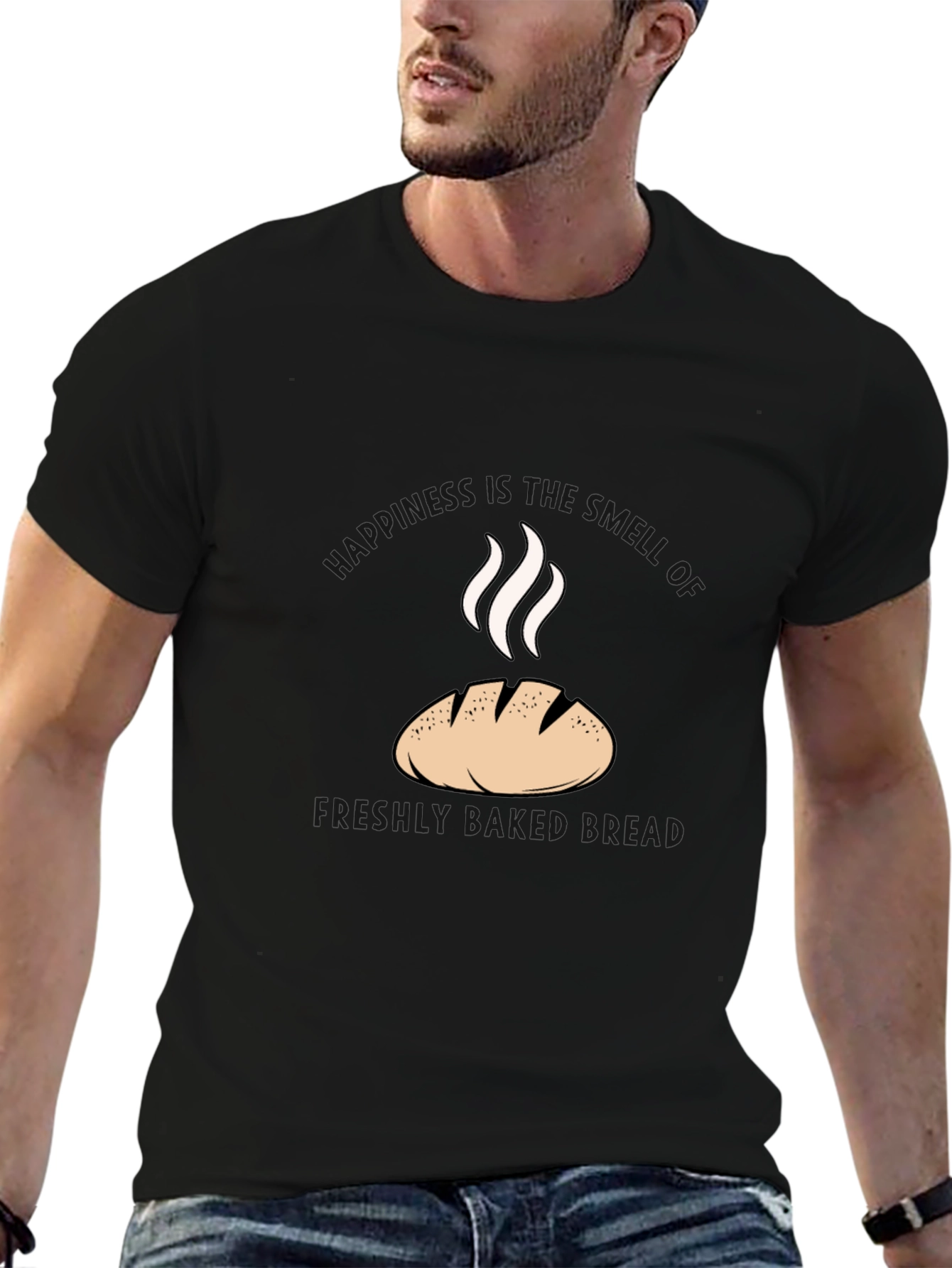 Freshly Baked Bread Graphic Tee - Black