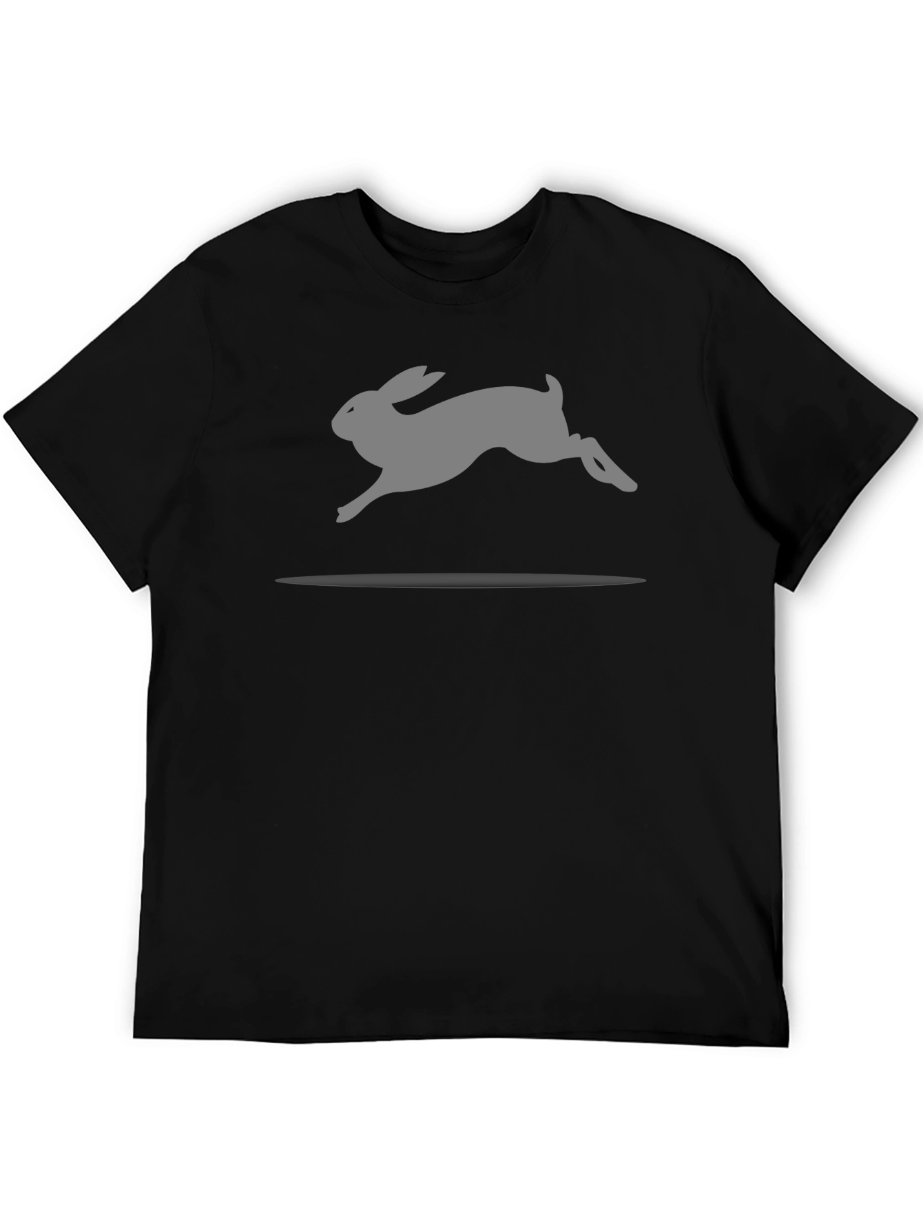 Rabbit Silhouette Black T-Shirt