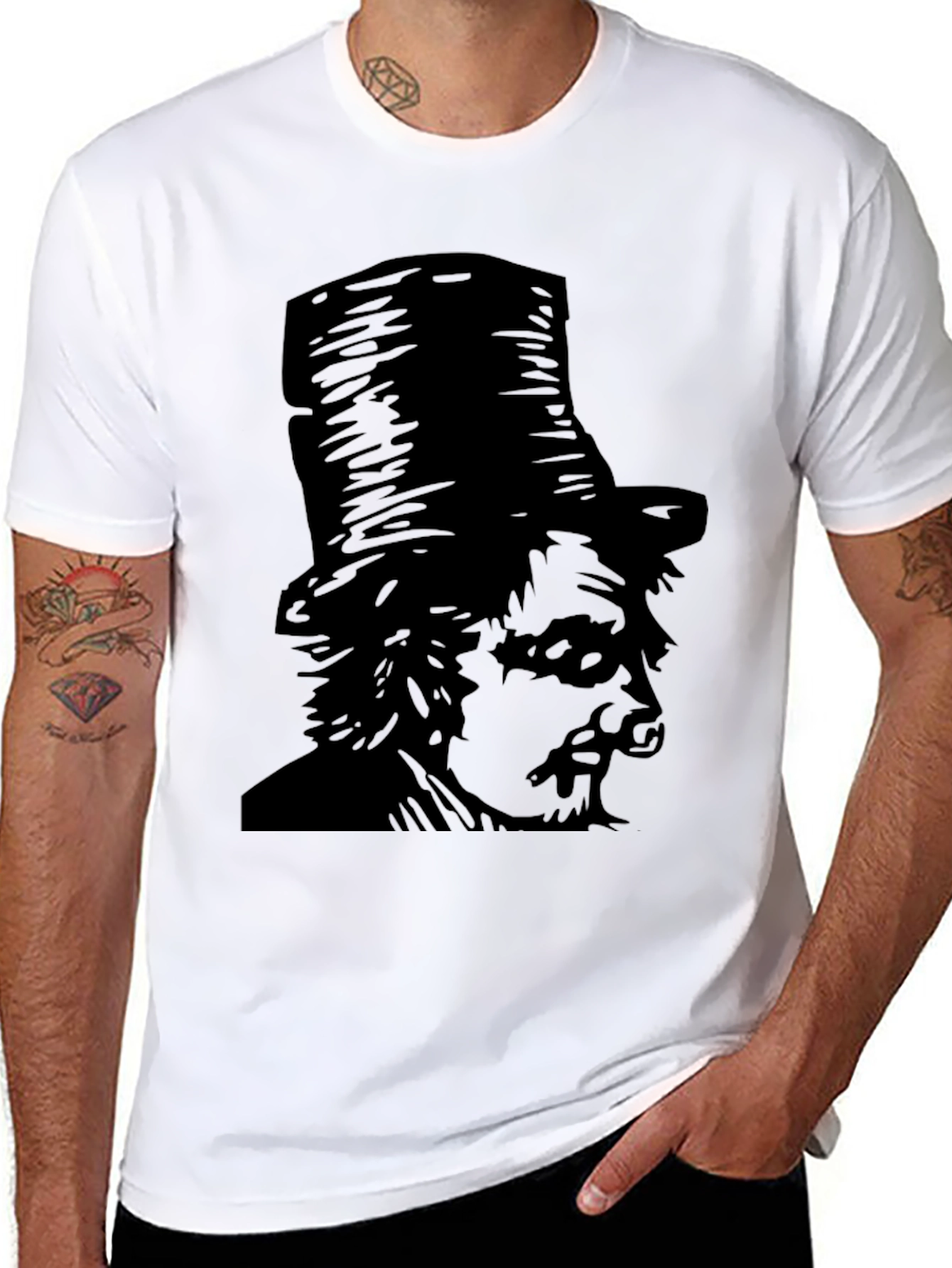 Top Hat Portrait T-Shirt