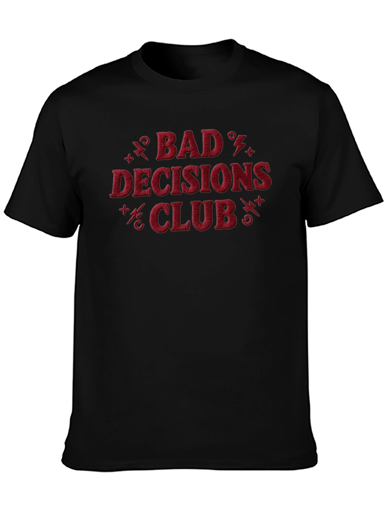 Bad Decisions Club Black Graphic Tee