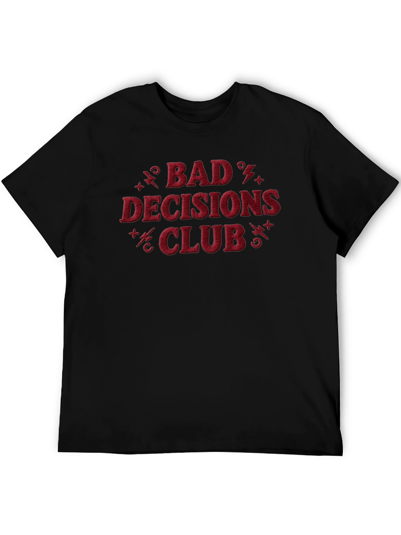 Bad Decisions Club Black Graphic Tee