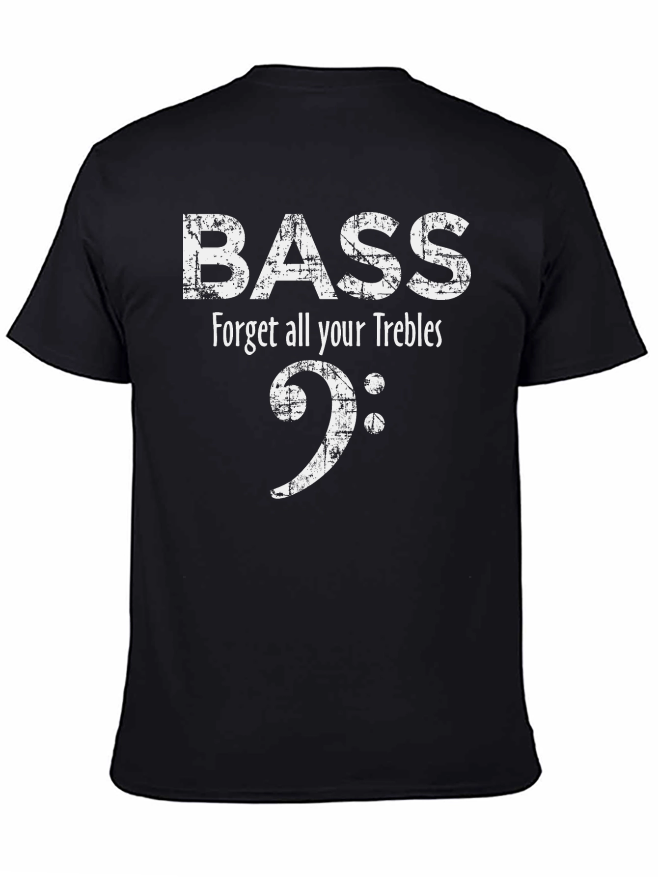 Bass Forget Trebles Mens Black T-Shirt