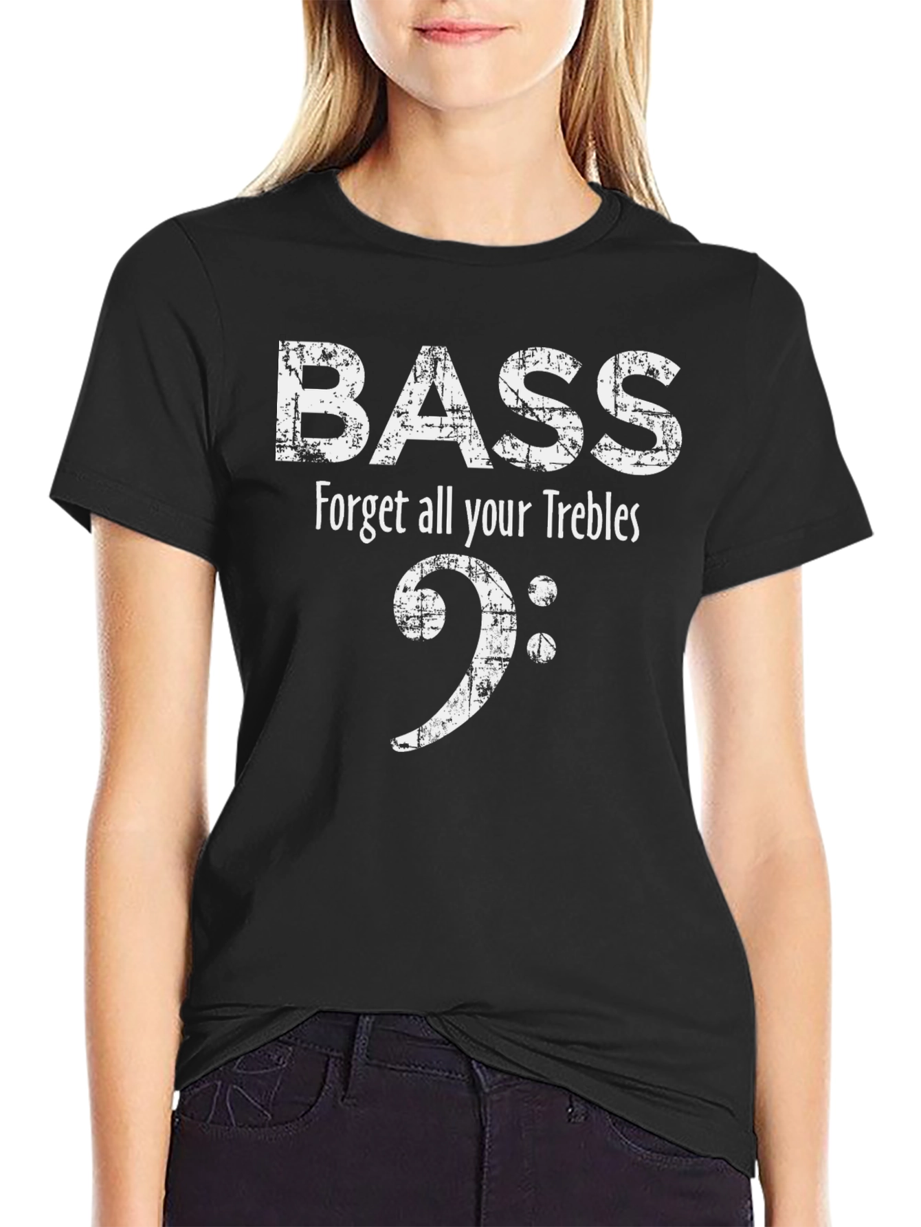 Bass Forget Trebles Mens Black T-Shirt