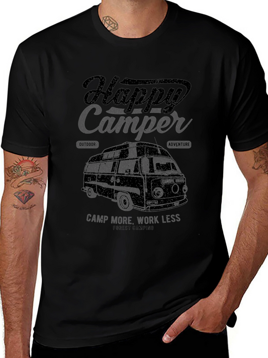 Happy Camper Graphic Tee - Outdoor Adventure