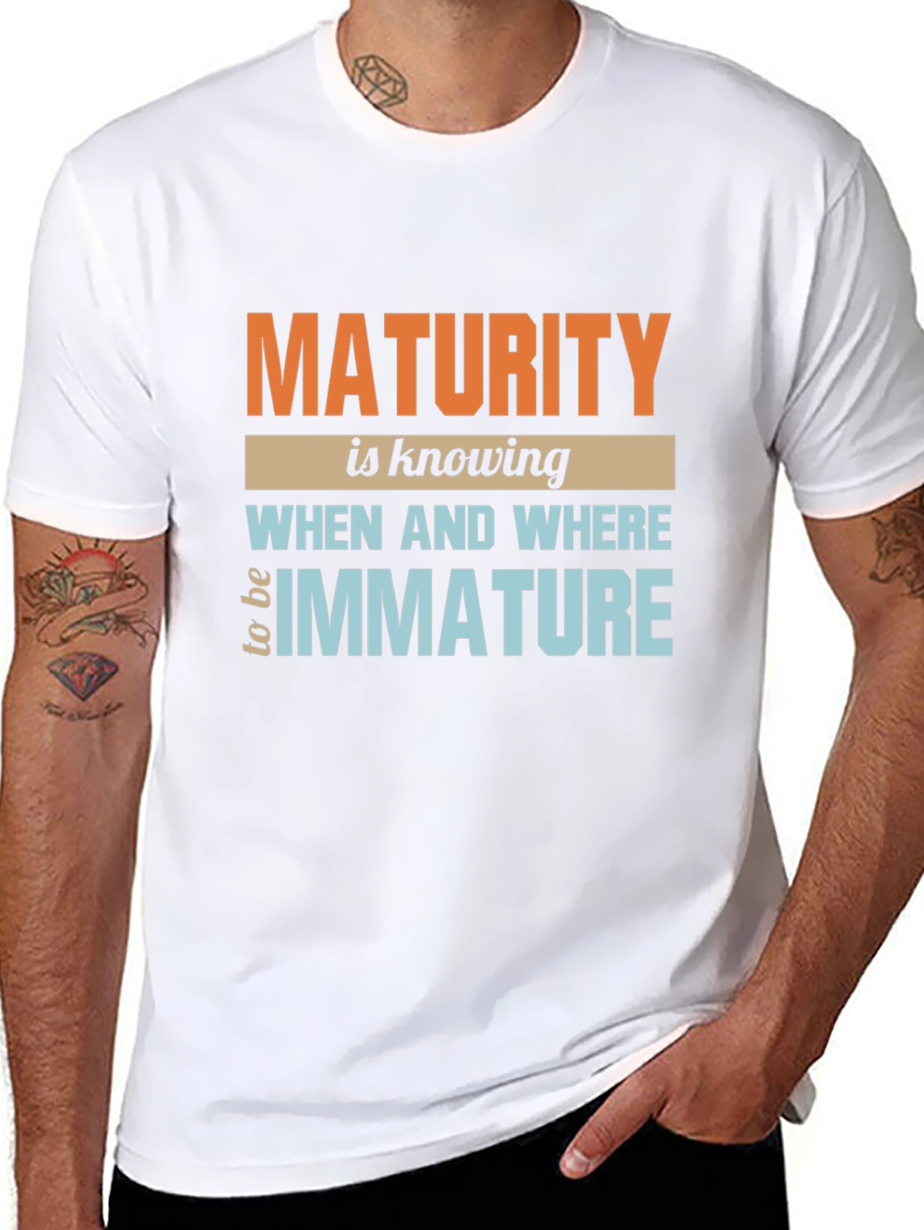 Maturity Funny Slogan Graphic T-Shirt