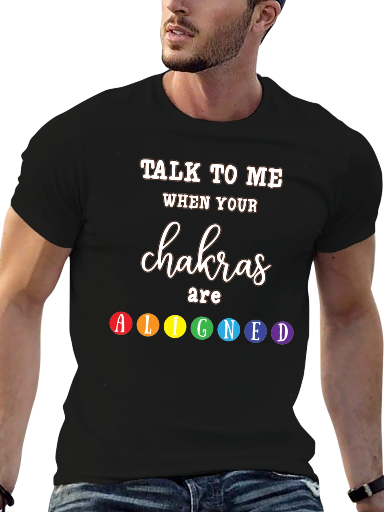 Aligned Chakras Graphic Tee - Black T-Shirt