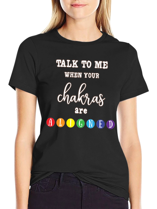 Aligned Chakras Graphic Tee - Black T-Shirt
