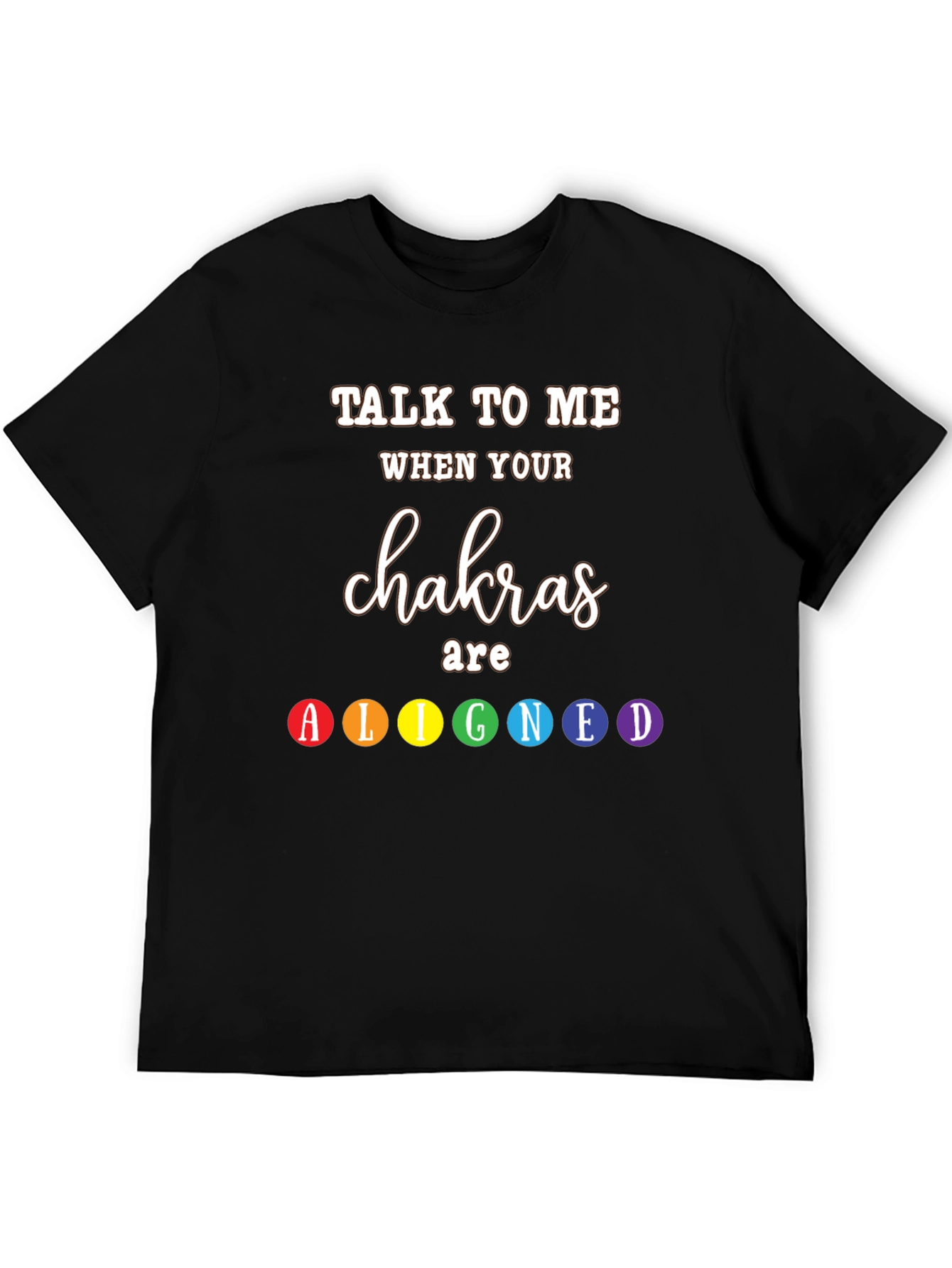 Aligned Chakras Graphic Tee - Black T-Shirt