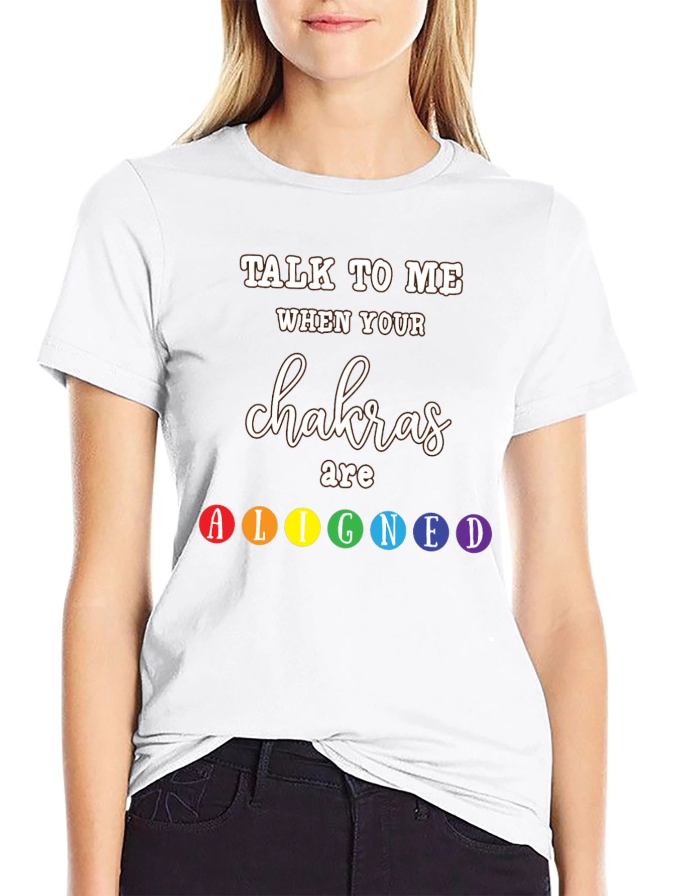 Aligned Chakras Graphic Tee - Black T-Shirt