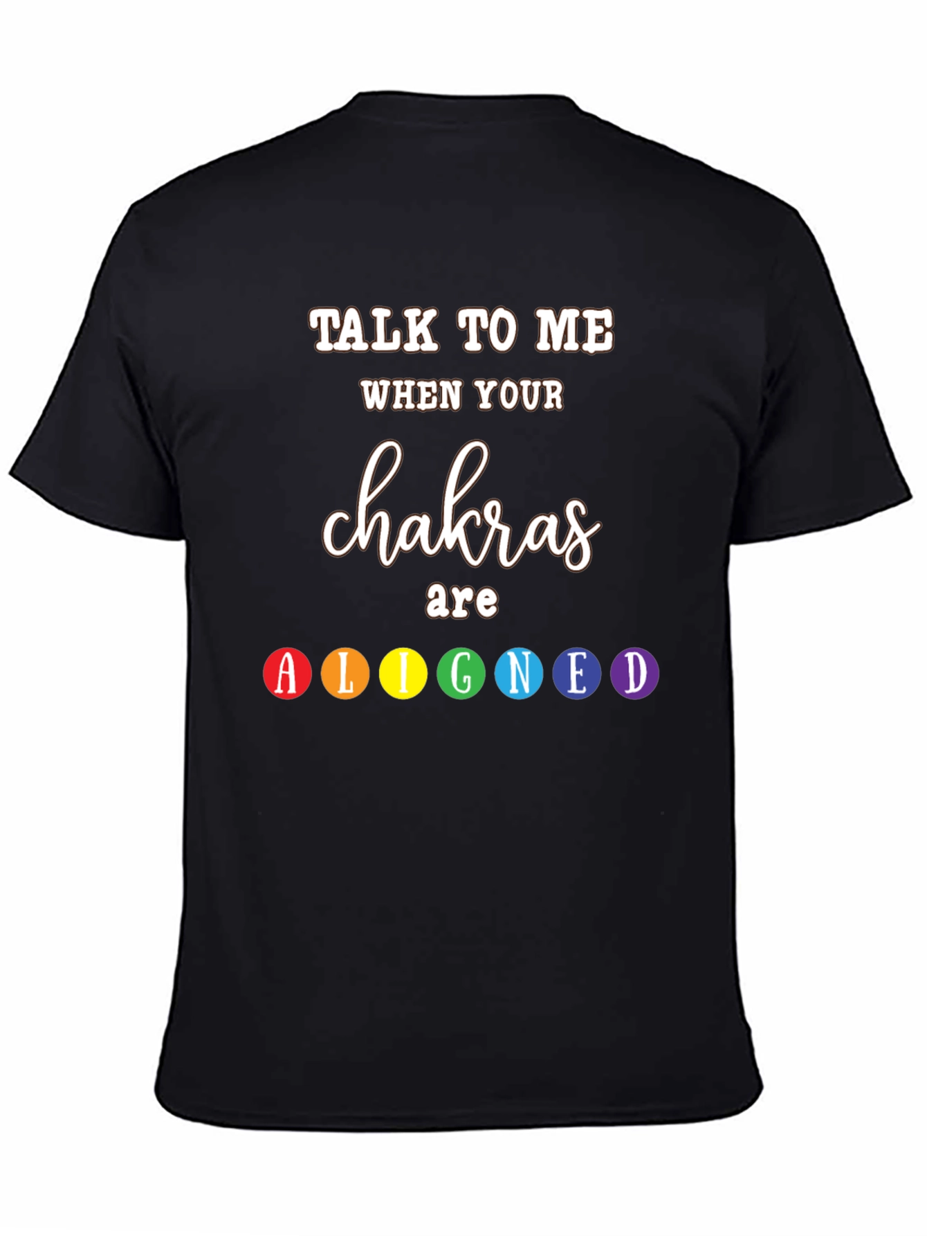 Aligned Chakras Graphic Tee - Black T-Shirt