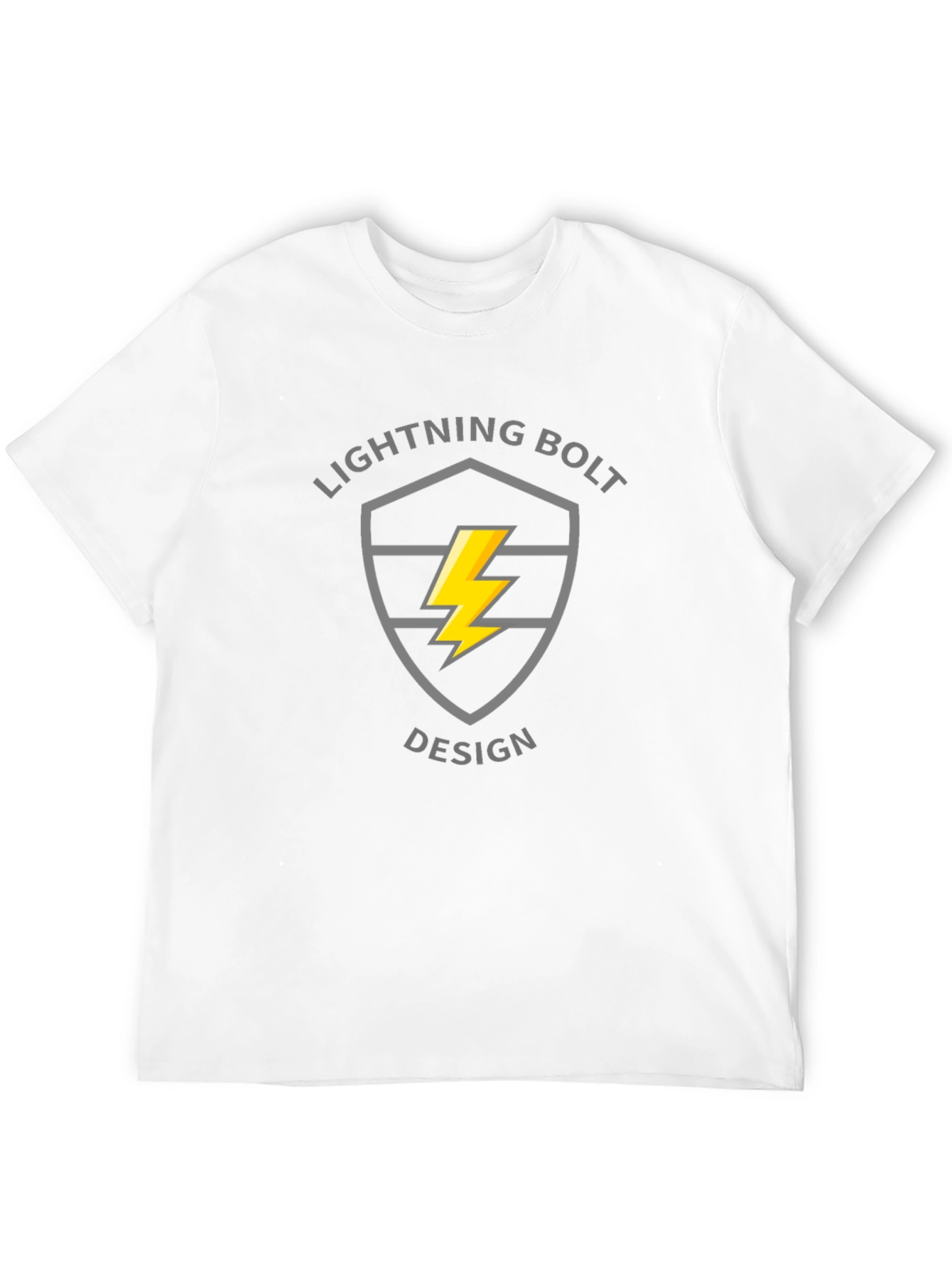 Lightning Bolt Design Black T-Shirt