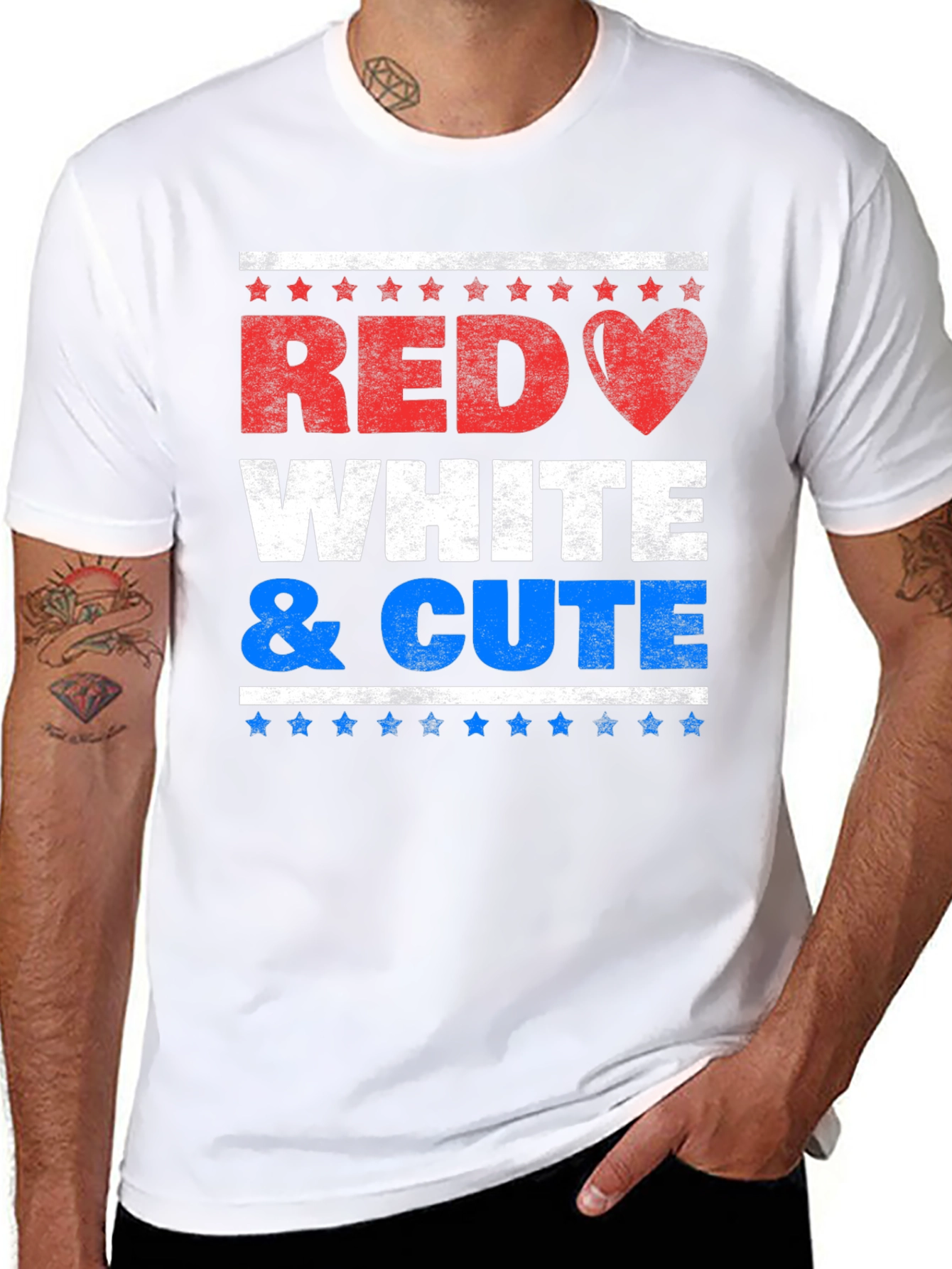 Red White & Cute Patriotic T-Shirt