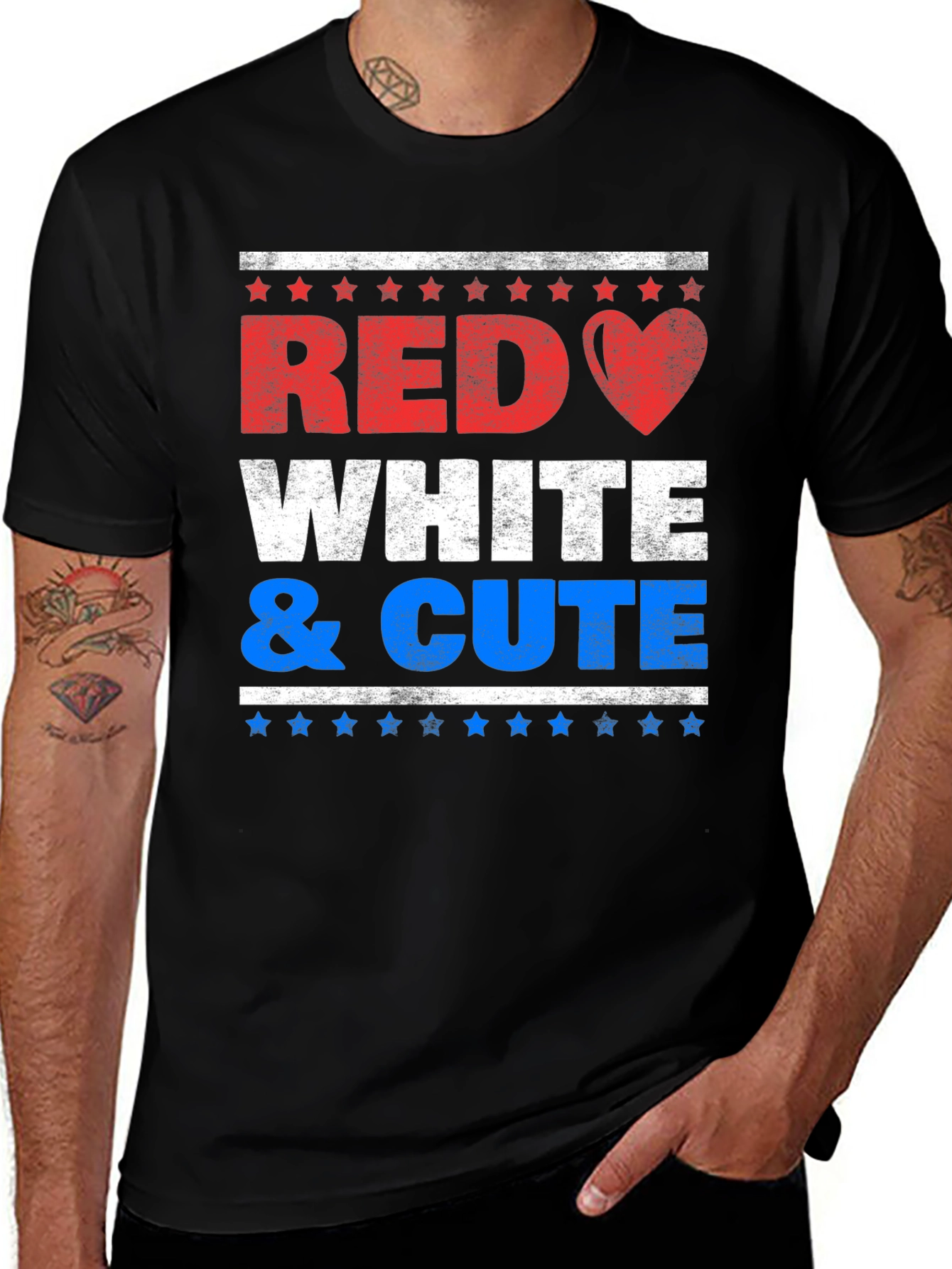 Red White & Cute Patriotic T-Shirt