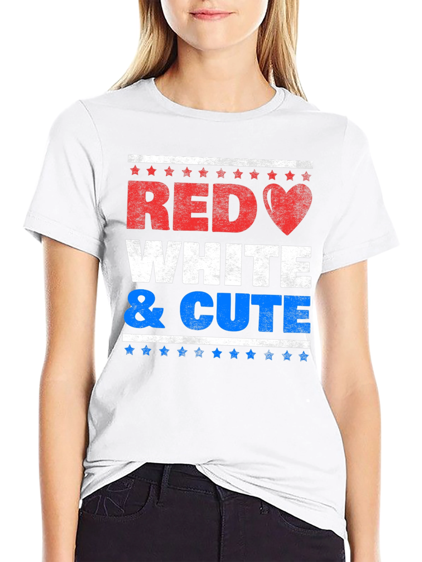 Red White & Cute Patriotic T-Shirt
