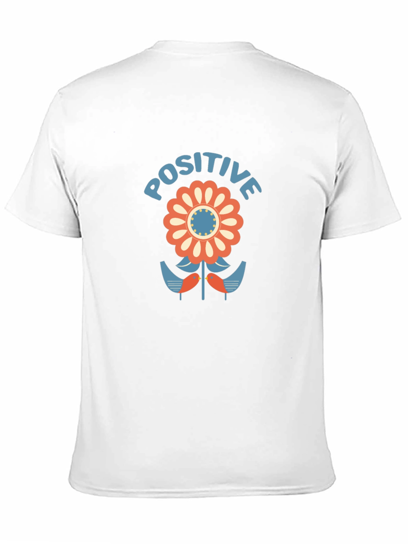 Positive Flower Graphic Tee - Stylish Black T-Shirt