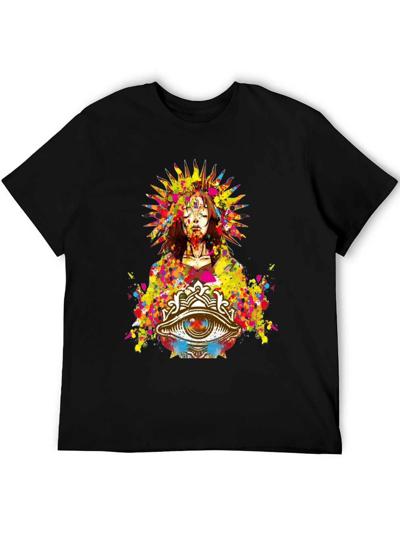 Mystic Eye Graphic Print Black T-Shirt